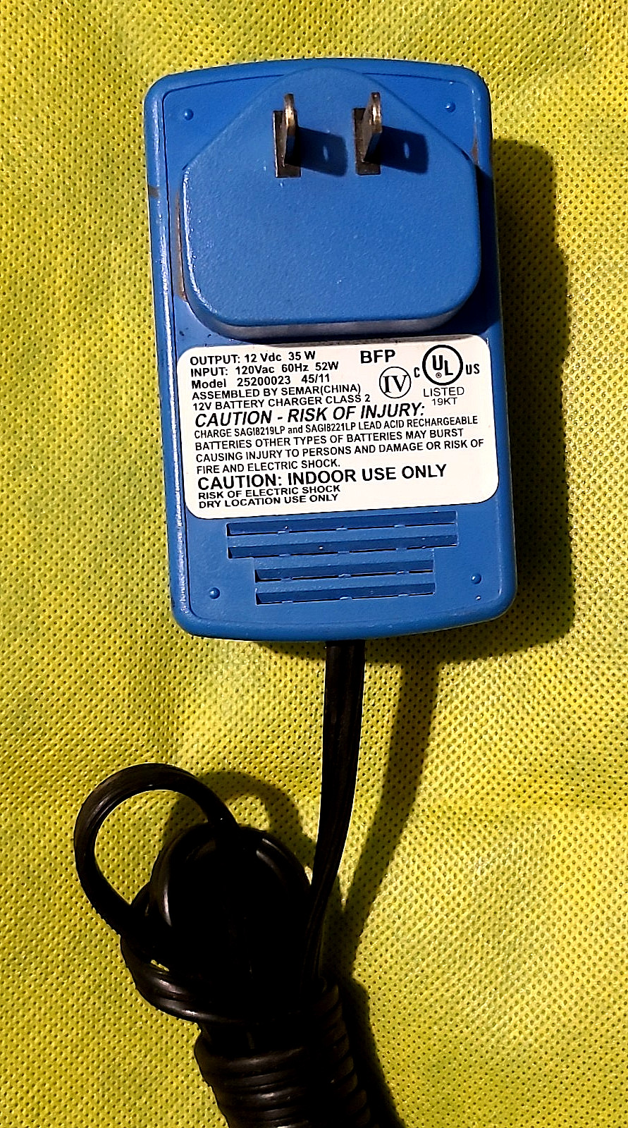 12V OEM Original Toy Accessory 25200023 45/11 Battery Charger Adapter 4Ride ons