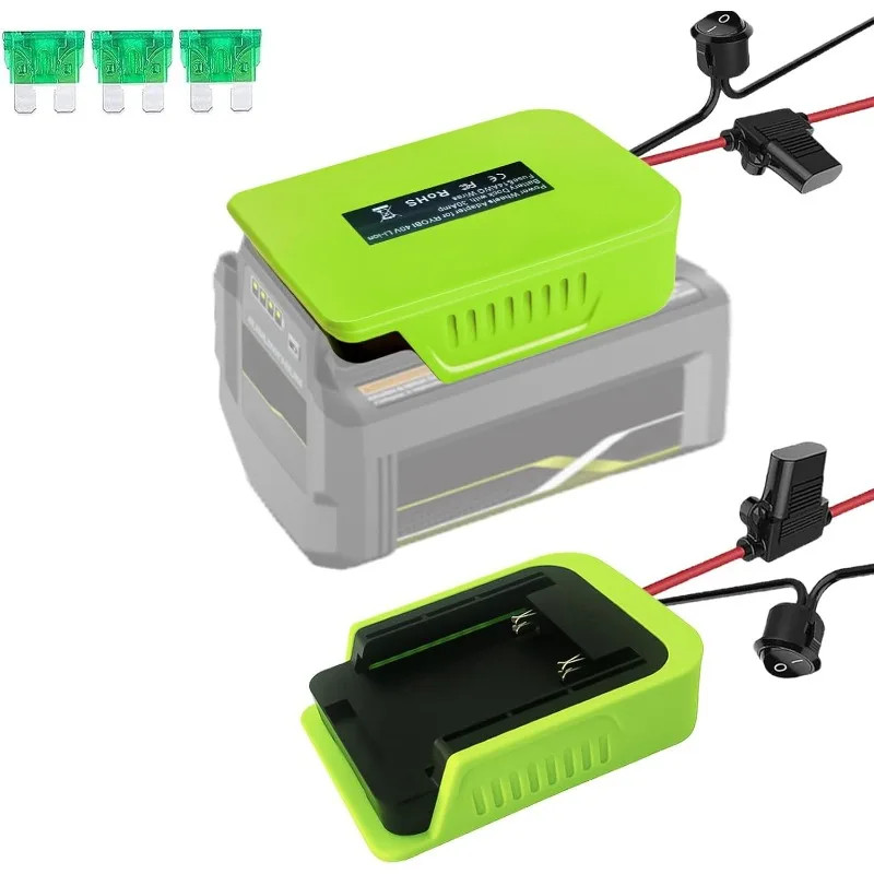 Battery Power Wheel Adapter for Ryobi 40V Li-ion with Fuse and Switch for DIY Re