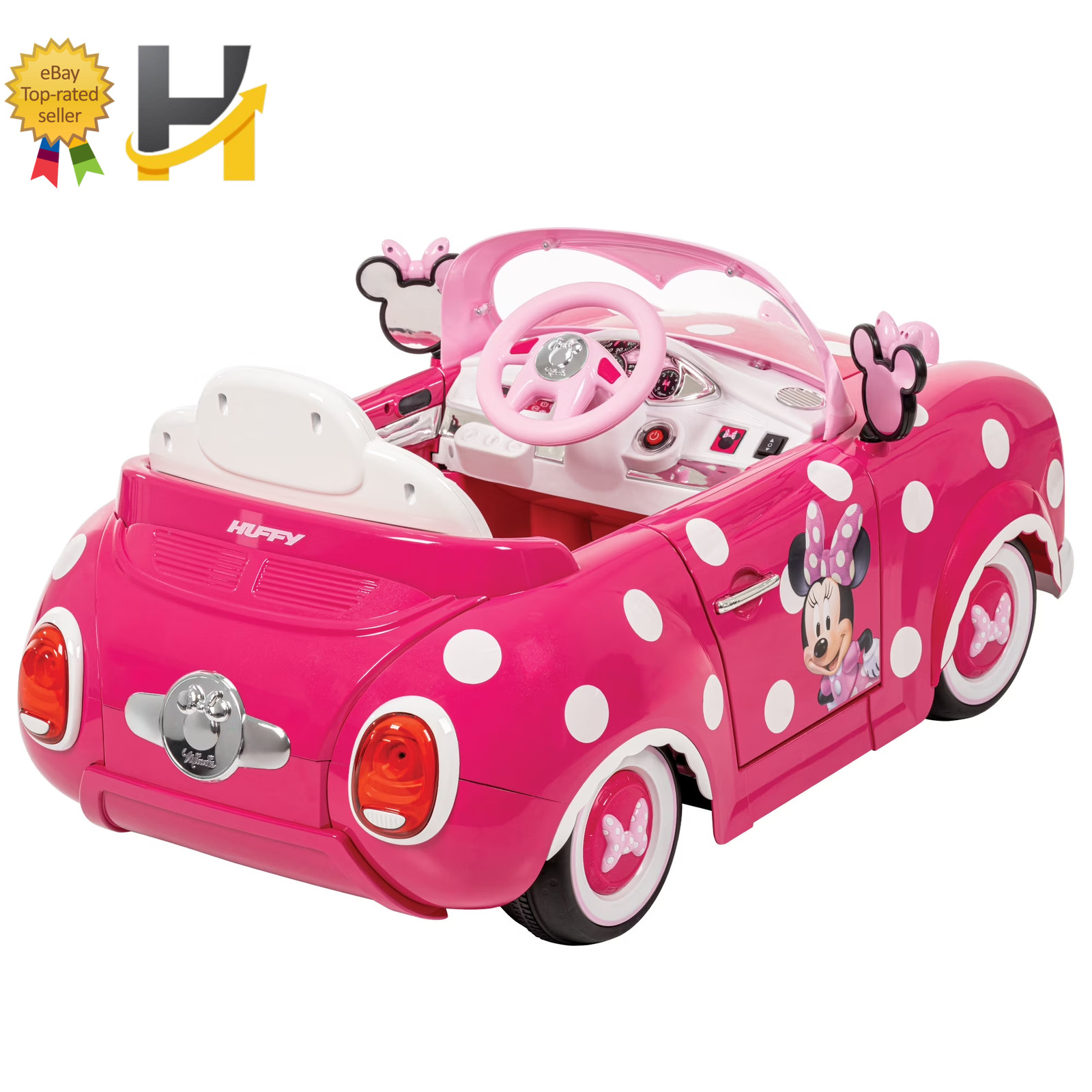 Disney Minnie Mouse Convertible Ride On Car 6 Volt Electric Toy For Kids Age 3+