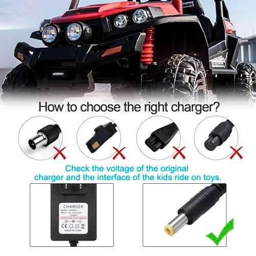 12V Kids Charger for Ride On Car, 12V Various Electric Ride-on Toys Car Battery