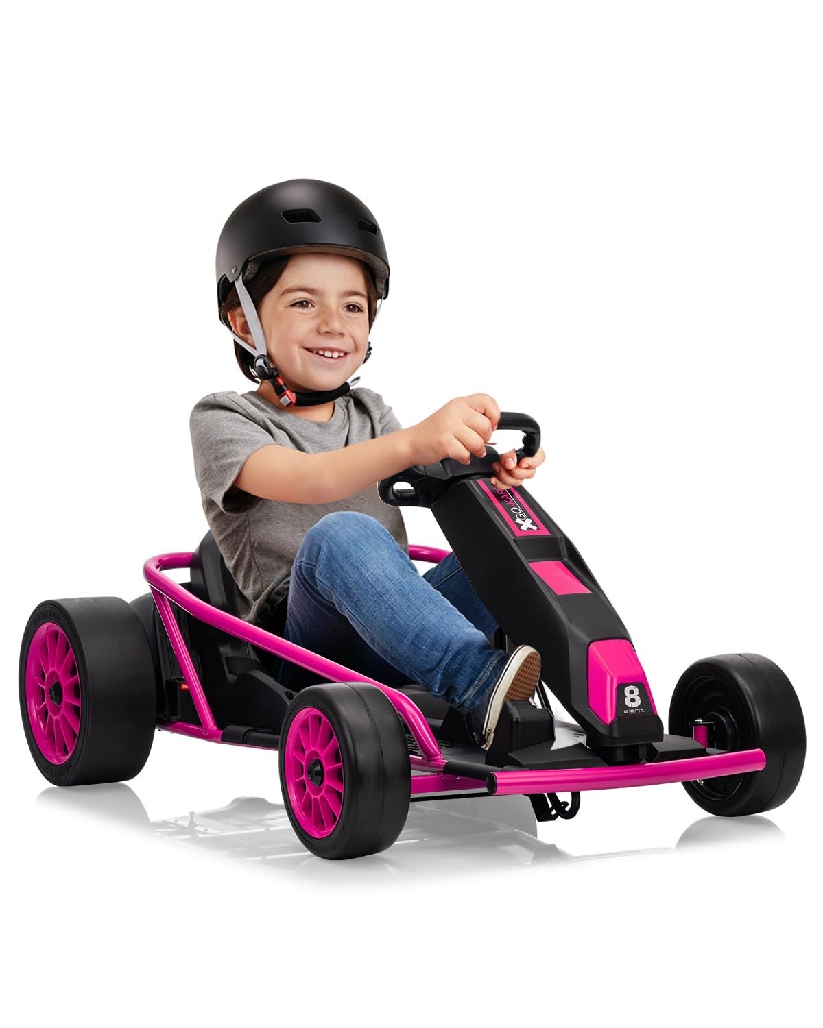 24V Go Kart for Kids High Speed Drifting Outdoor Ride On Toy for Teens W/ Music