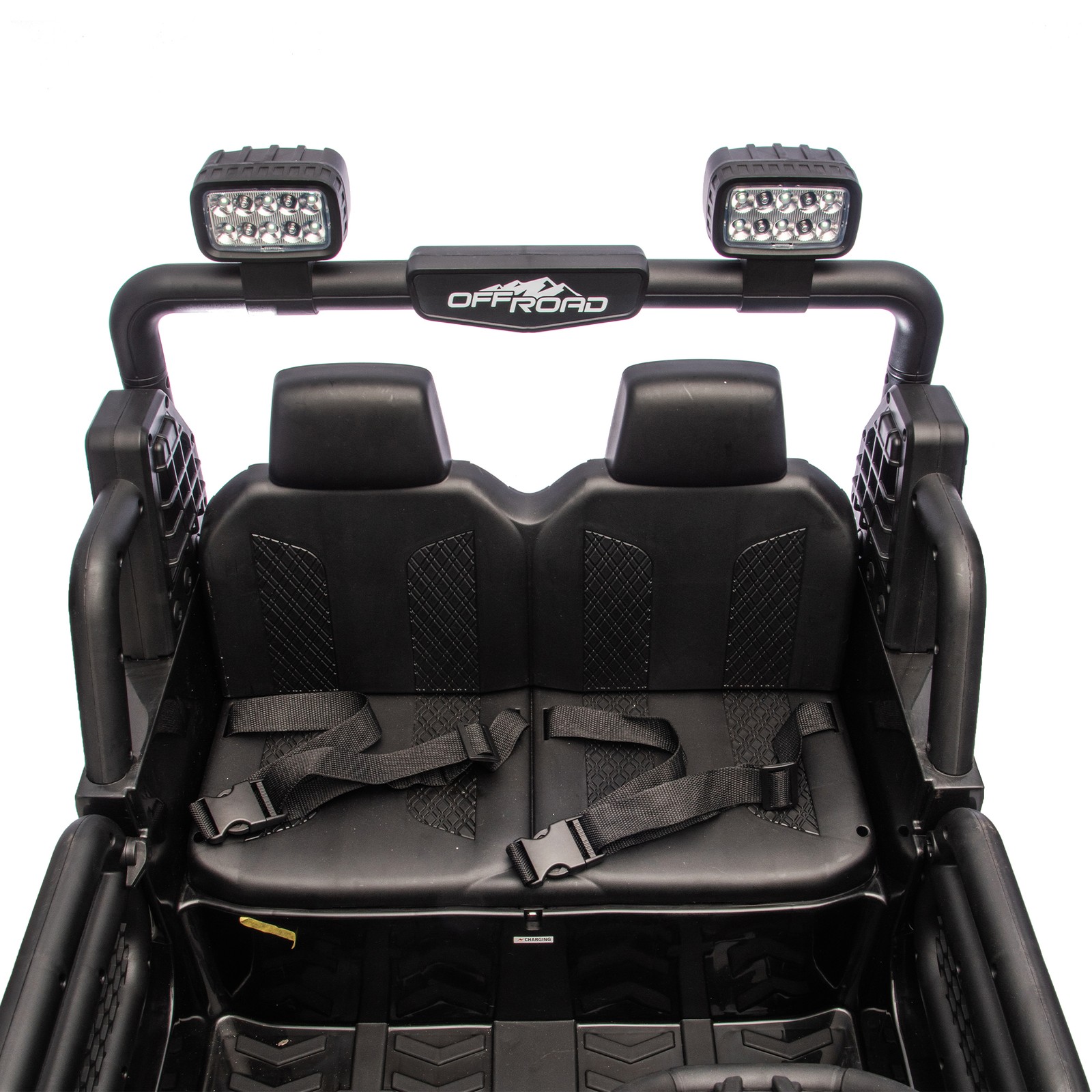 24V 2-Seaters Electric Jeep Truck Ride on Car Toy for Kids 3-8 w/ Remote Control