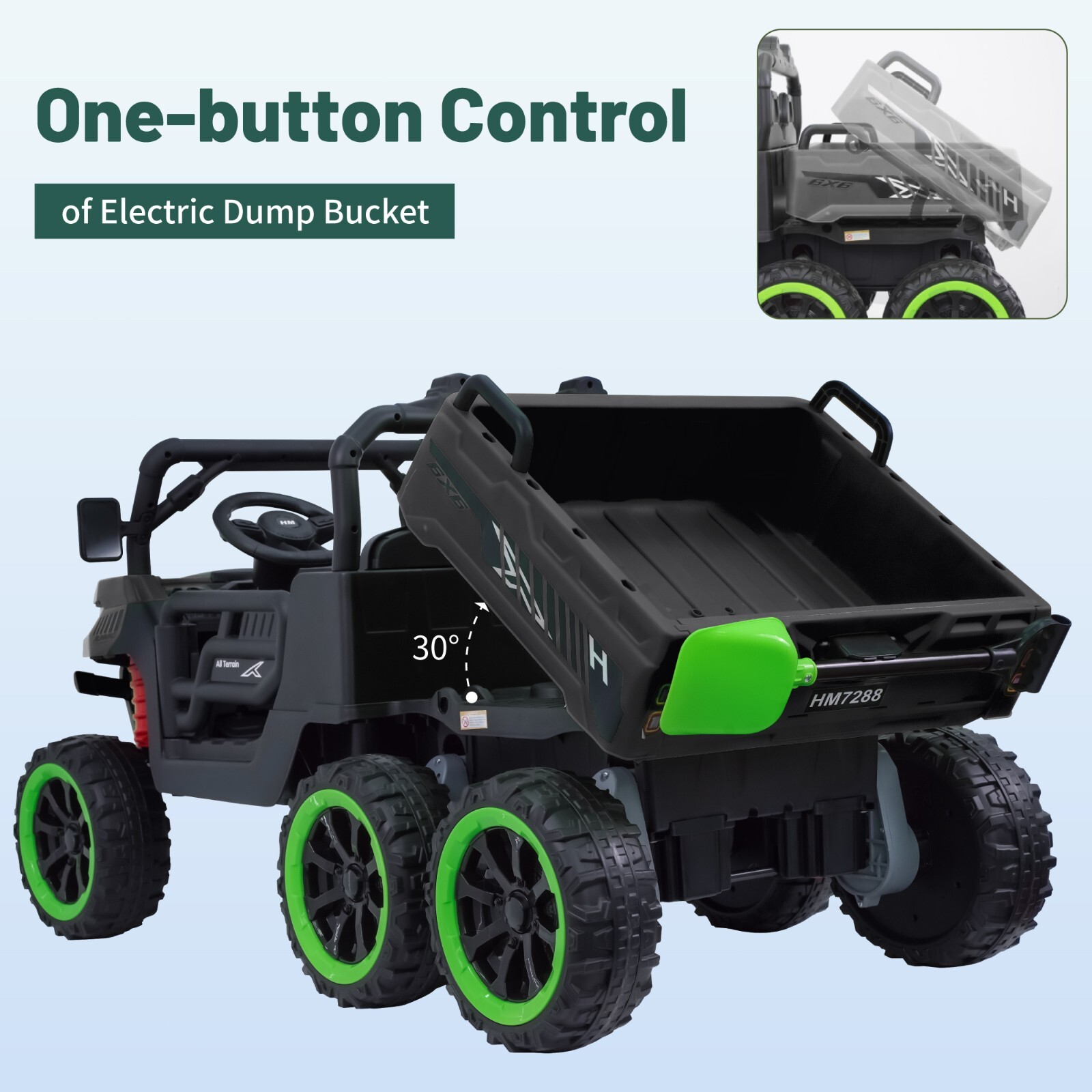 24V Kids Ride on Toy 2 Seater Electric Truck 2 Speed 4-7mph with Remote Control