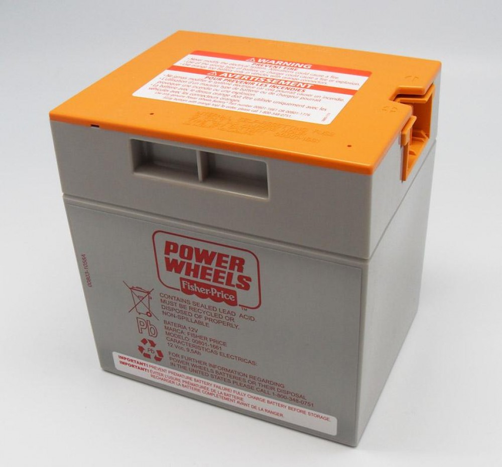 Appliance Factory Parts 00801-1857 ORANGE BATTERY FOR SMART CAR