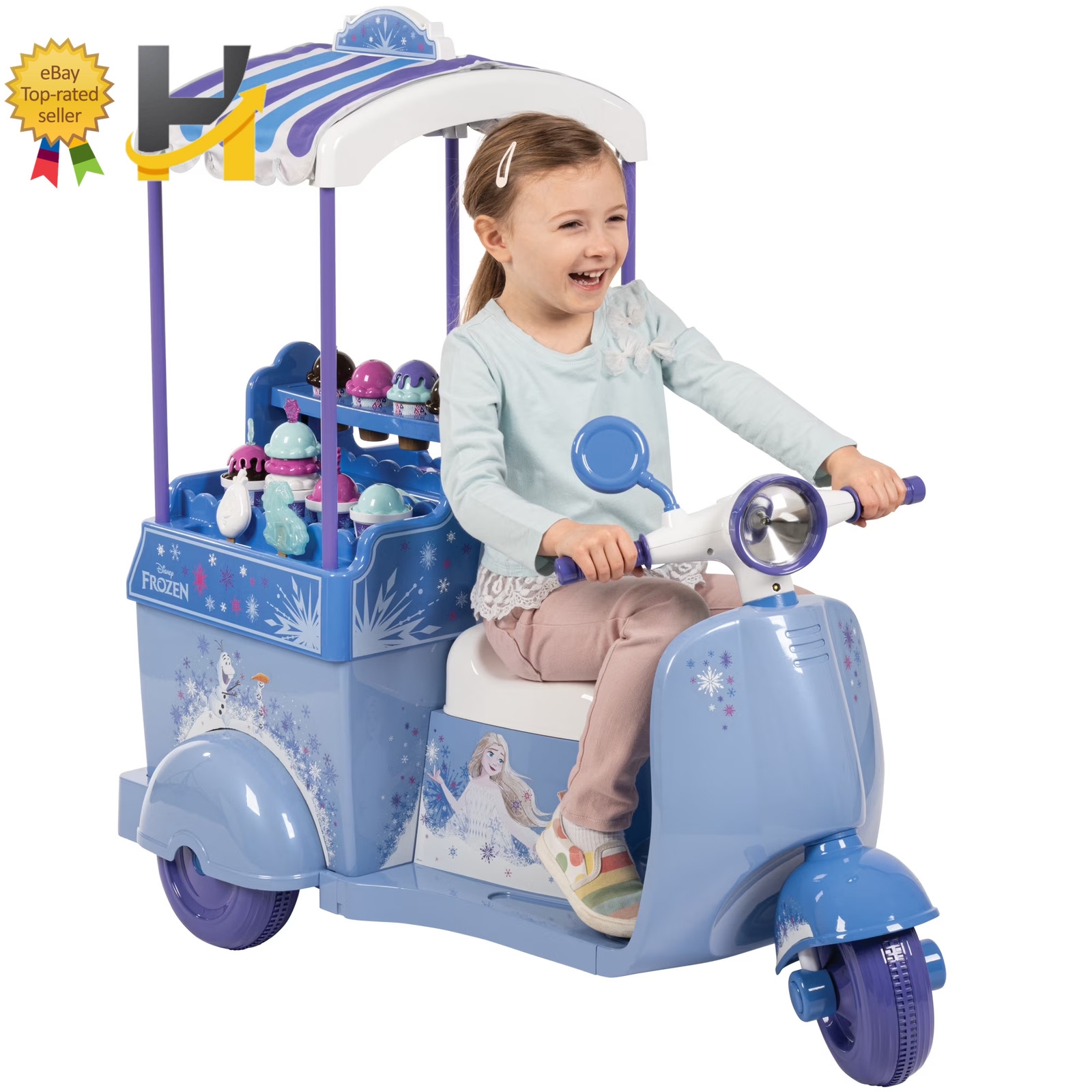 6V Disney Frozen Ice Cream Cart Battery Ride-On Toy Ice Cream Toys FREE SHIPPING