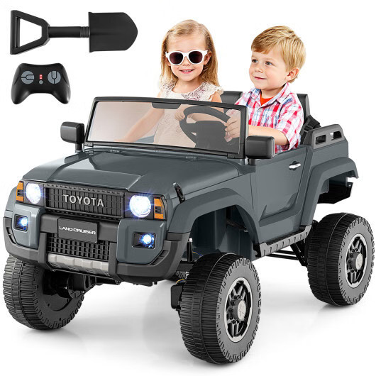 24V 2-Seater Kids Ride On Car 4WD/2WD Switchable w/ Remote Control – Black