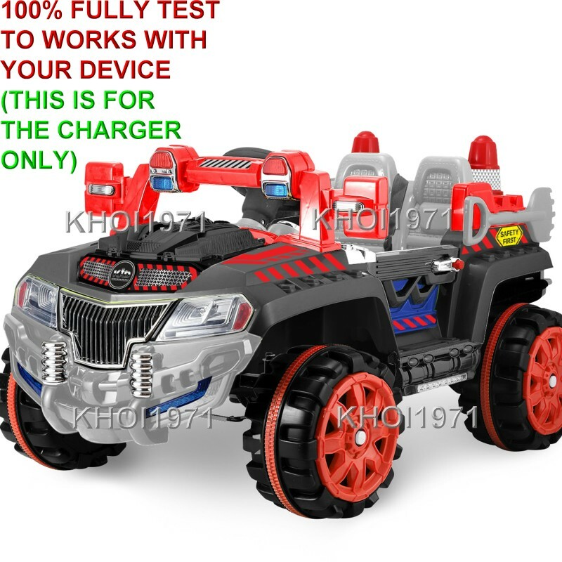 WALL charger AC adapter BLACK RED 1157 Kid Motorz Construction Patrol truck ride