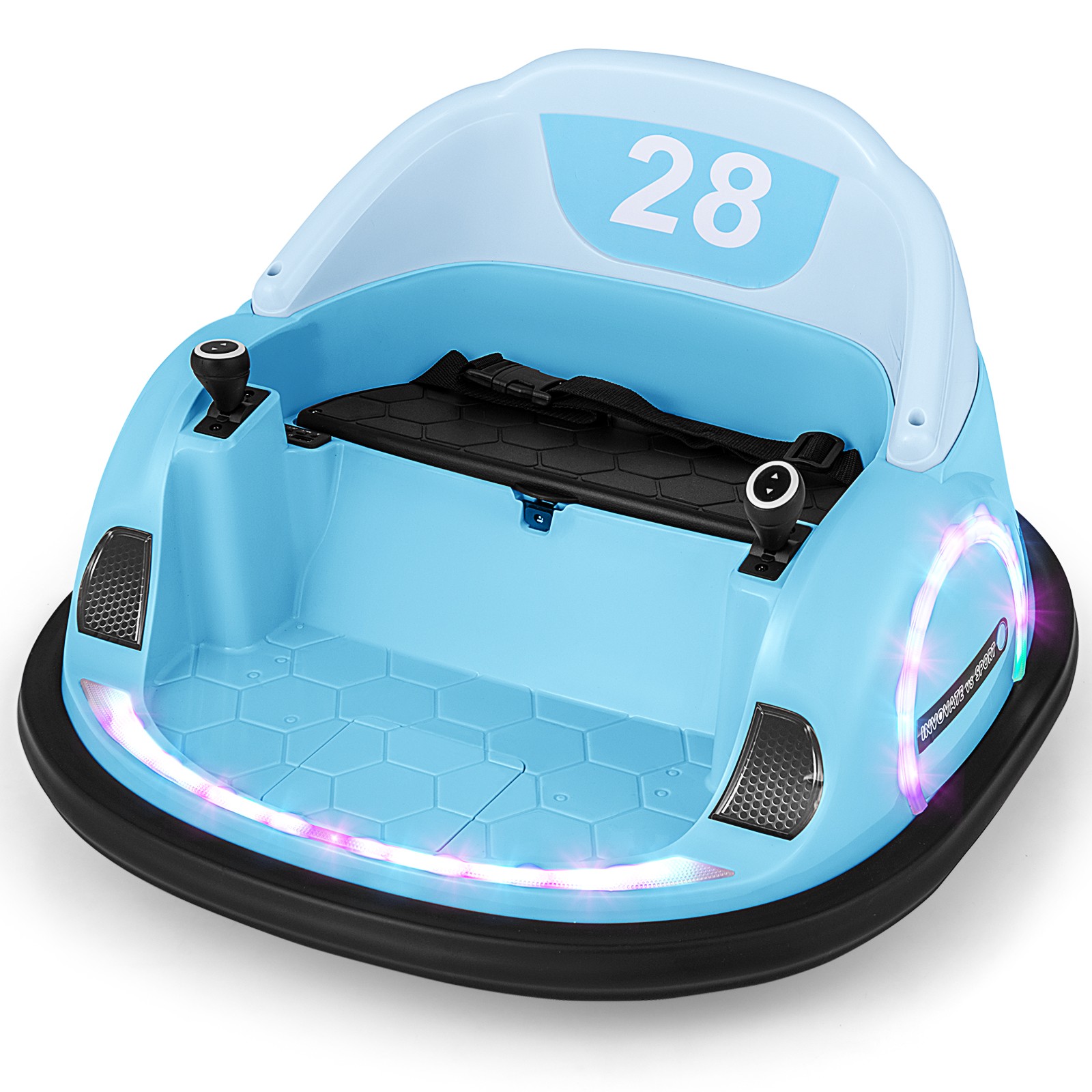 12V Electric 360° Spin Car Toy Ride on Bumper Car for Toddlers w/ Remote Control