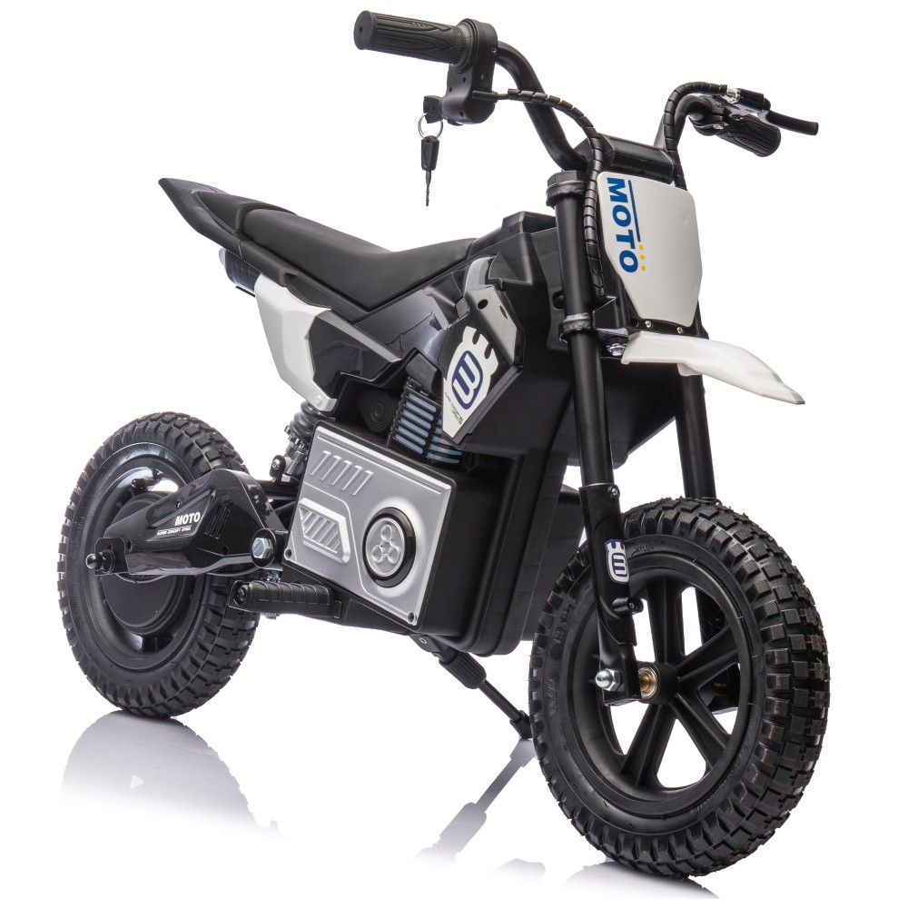 24V Kids Electric Motorcycle Toy, 200W Motor, LED Lights, Bluetooth MP3, 9.3MPH