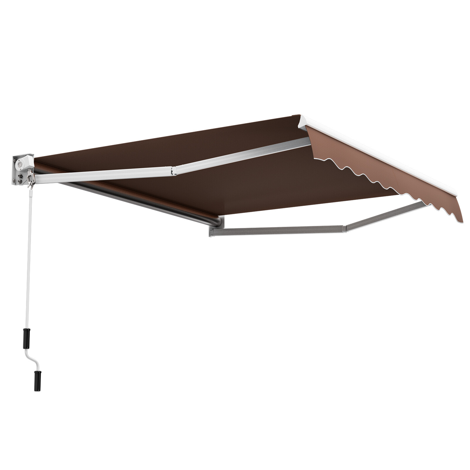 Topbuy 8’×6.6′ Retractable Awning W/ Aluminum Frame Sun/Water Protection W/ PA