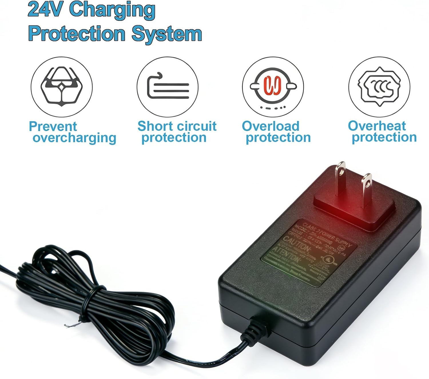 24 Volt Charger for Kids Ride on Toys Cars, 24V Battery Charger | for Children R