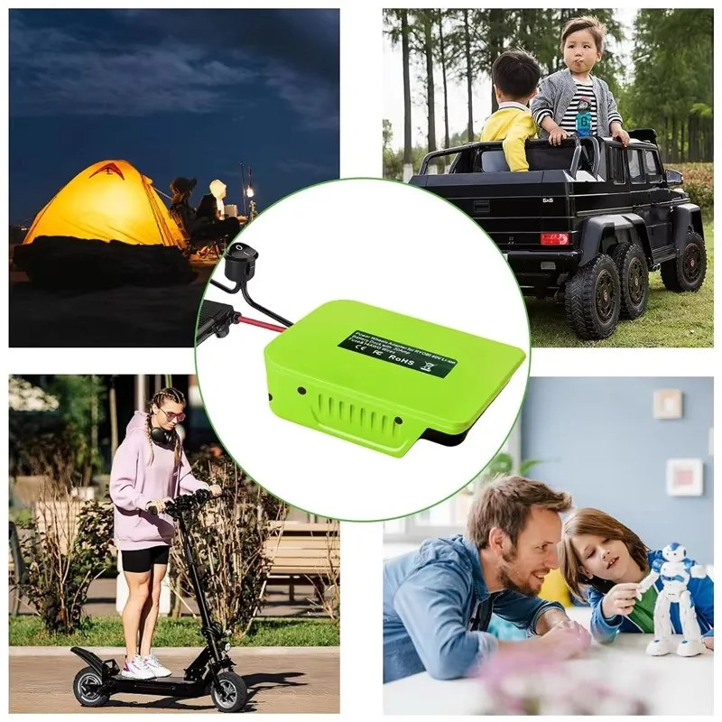 Battery Power Wheel Adapter for Ryobi 40V Li-ion with Fuse and Switch for DIY Re