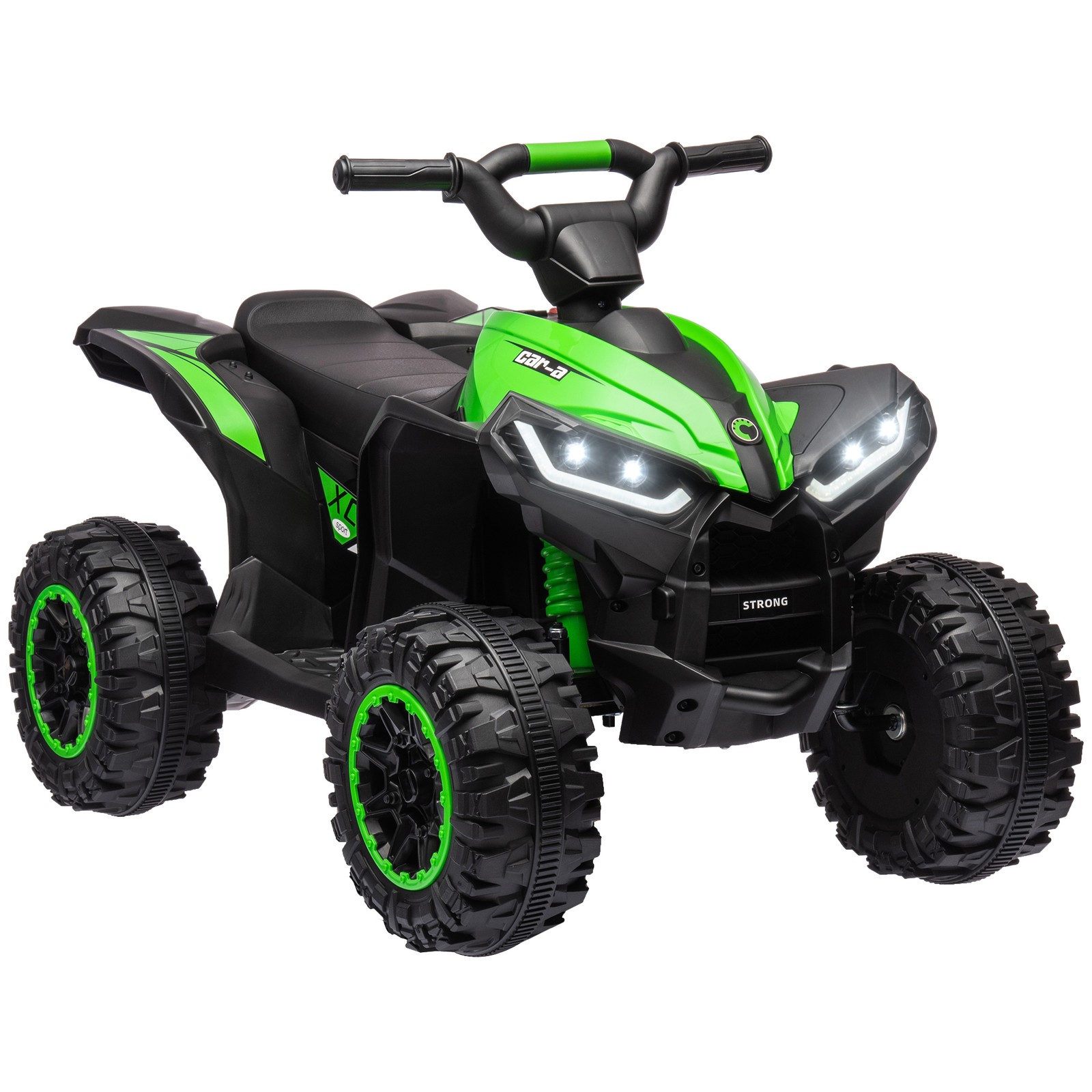 Aosom 4 Wheeler for Kids, Electric ATV, with Music for 3-5 Years Old Green