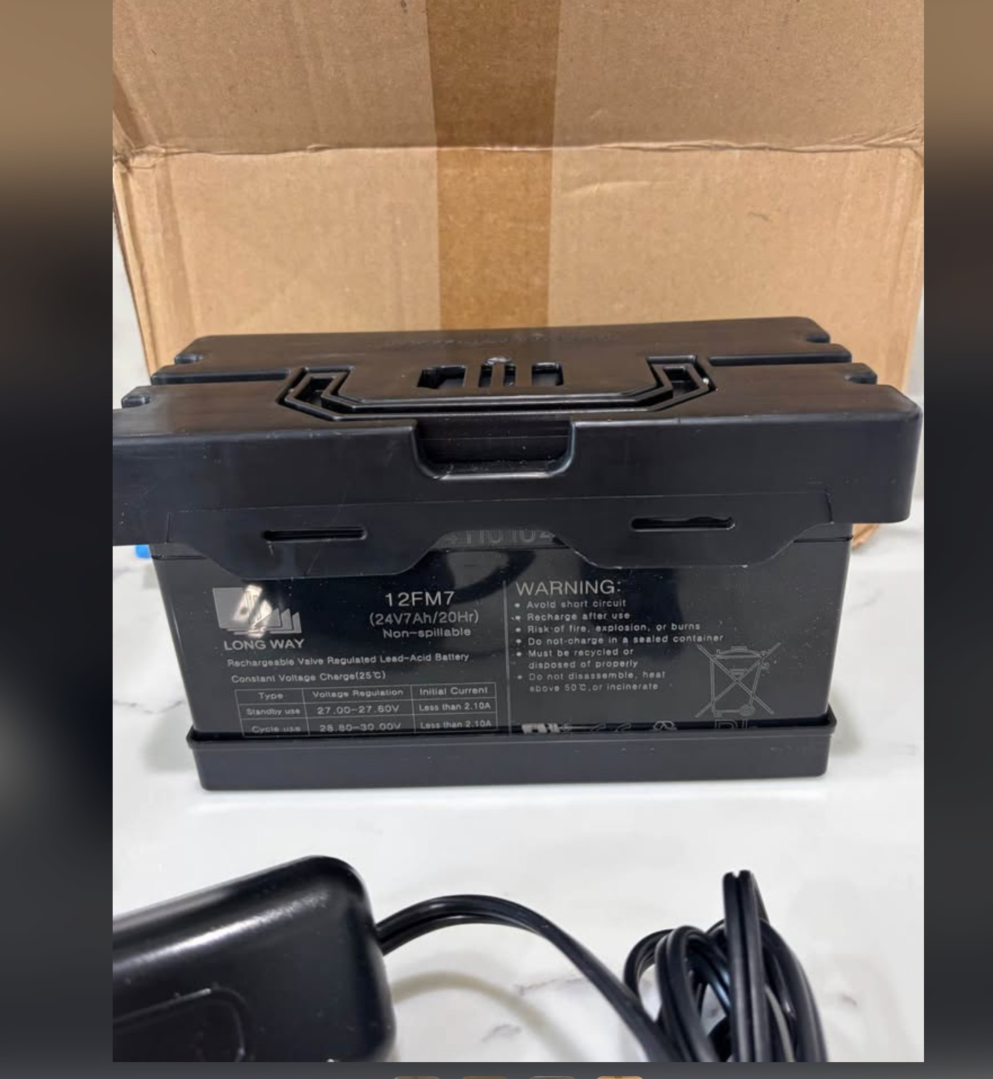 24V 7AH CHILD RIDE ON BATTERY AND CHARGER SET NEW IN BOX