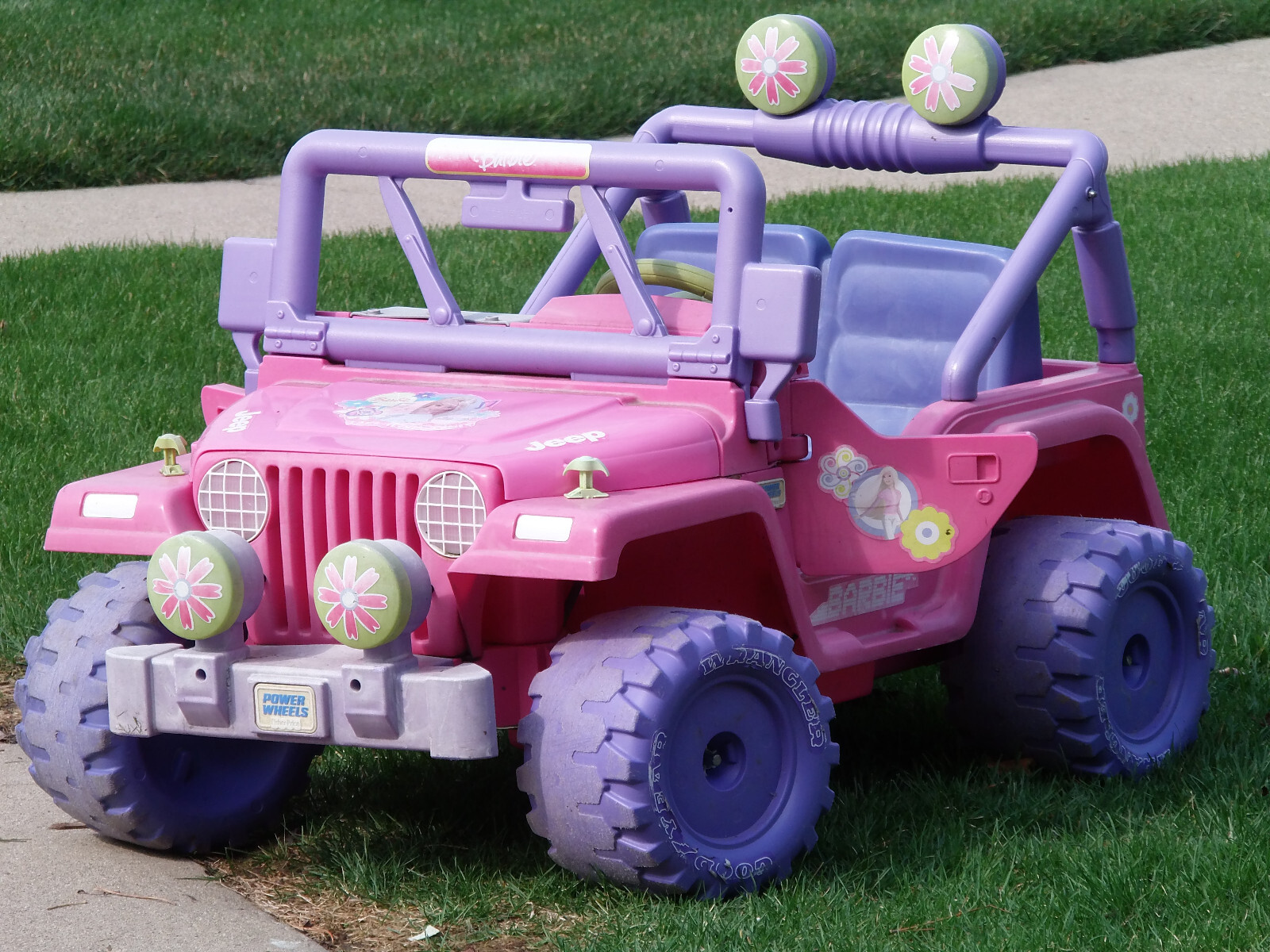 ORANGE HOT WHEELS FOG LAMP COVERS BARBIE and BOY POWER WHEELS JEEP WRANGLERS
