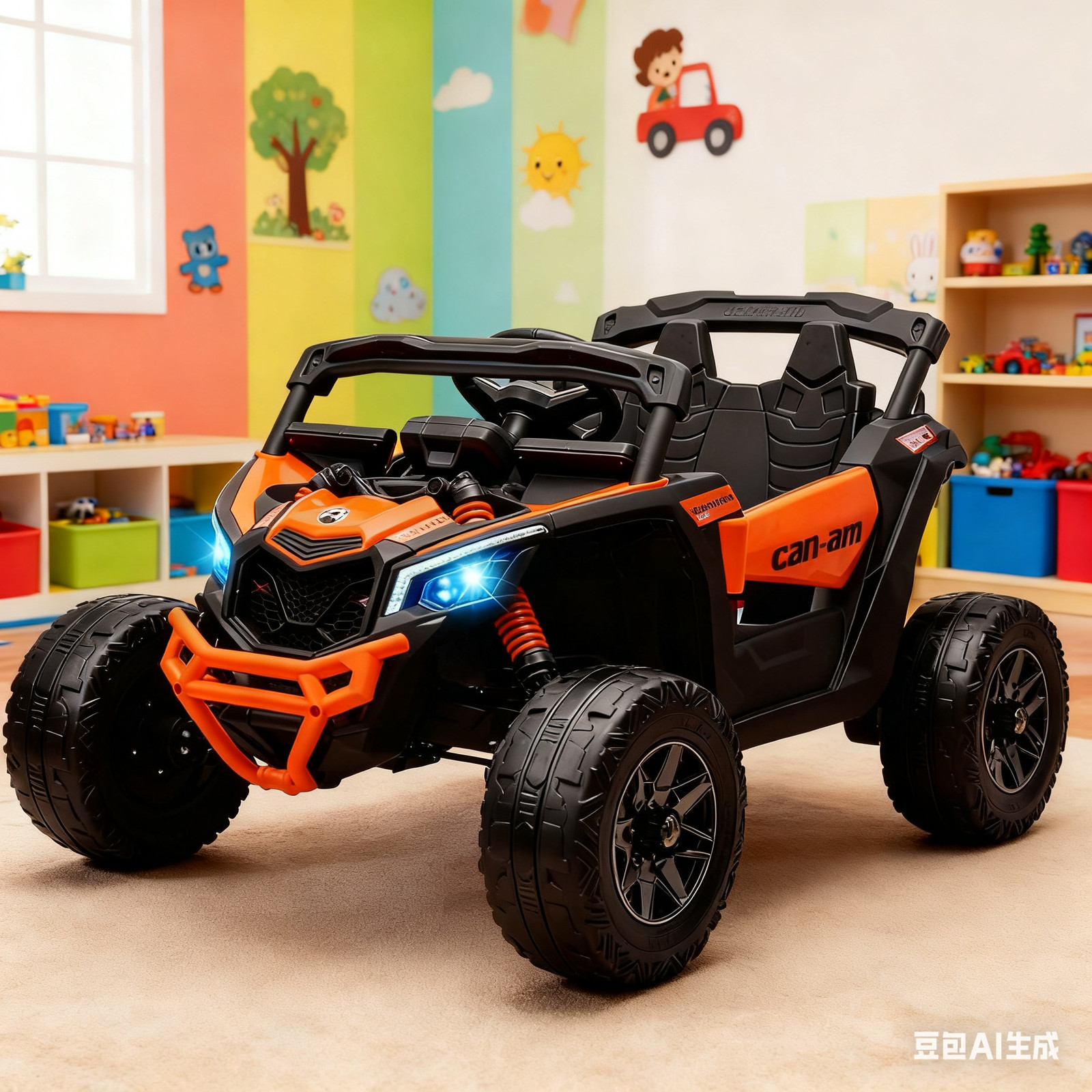 4 Wheeler Electric 2 Seaters Ride On UTV Car for Kids Off-Road w/ Remote