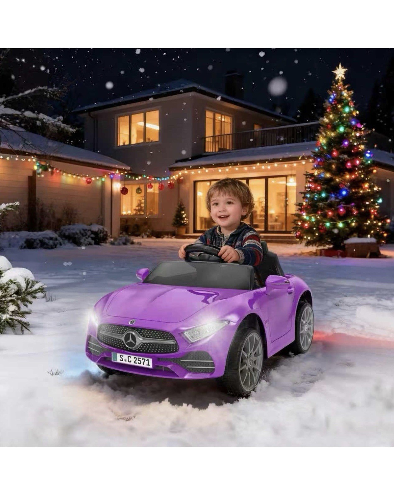 Mercedes-Benz CLS 350 12V Ride On Car – (Purple)