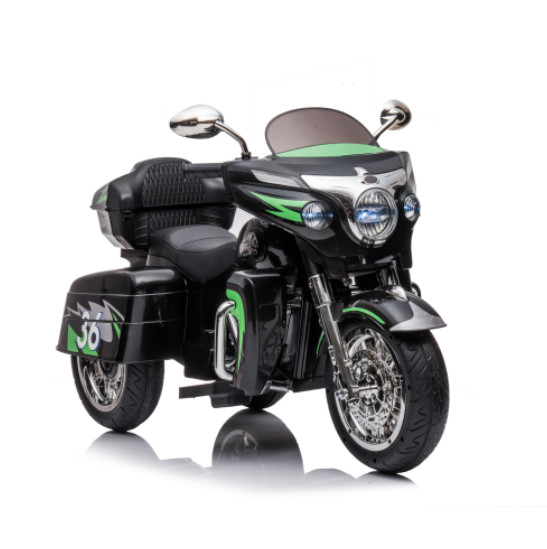 12V Kids Electric Ride On Motorcycle 3-Wheel Two-Seat Bike w/ LED Headlights Key