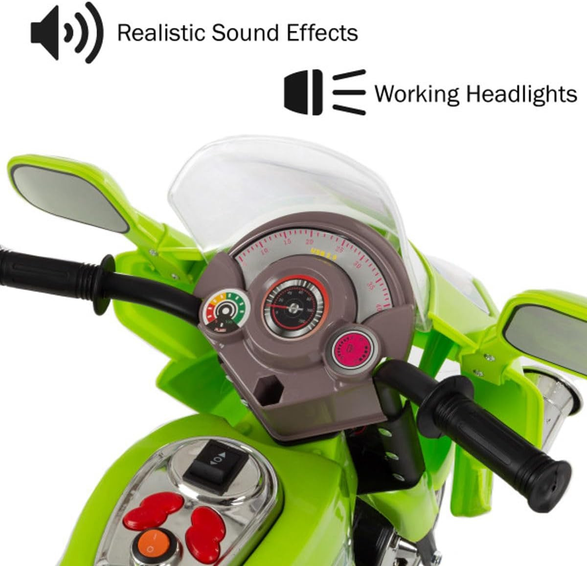 Kids Motorcycle Toy – 6V Battery Powered 3-Wheel Electric Motorcycle for Kids Ag