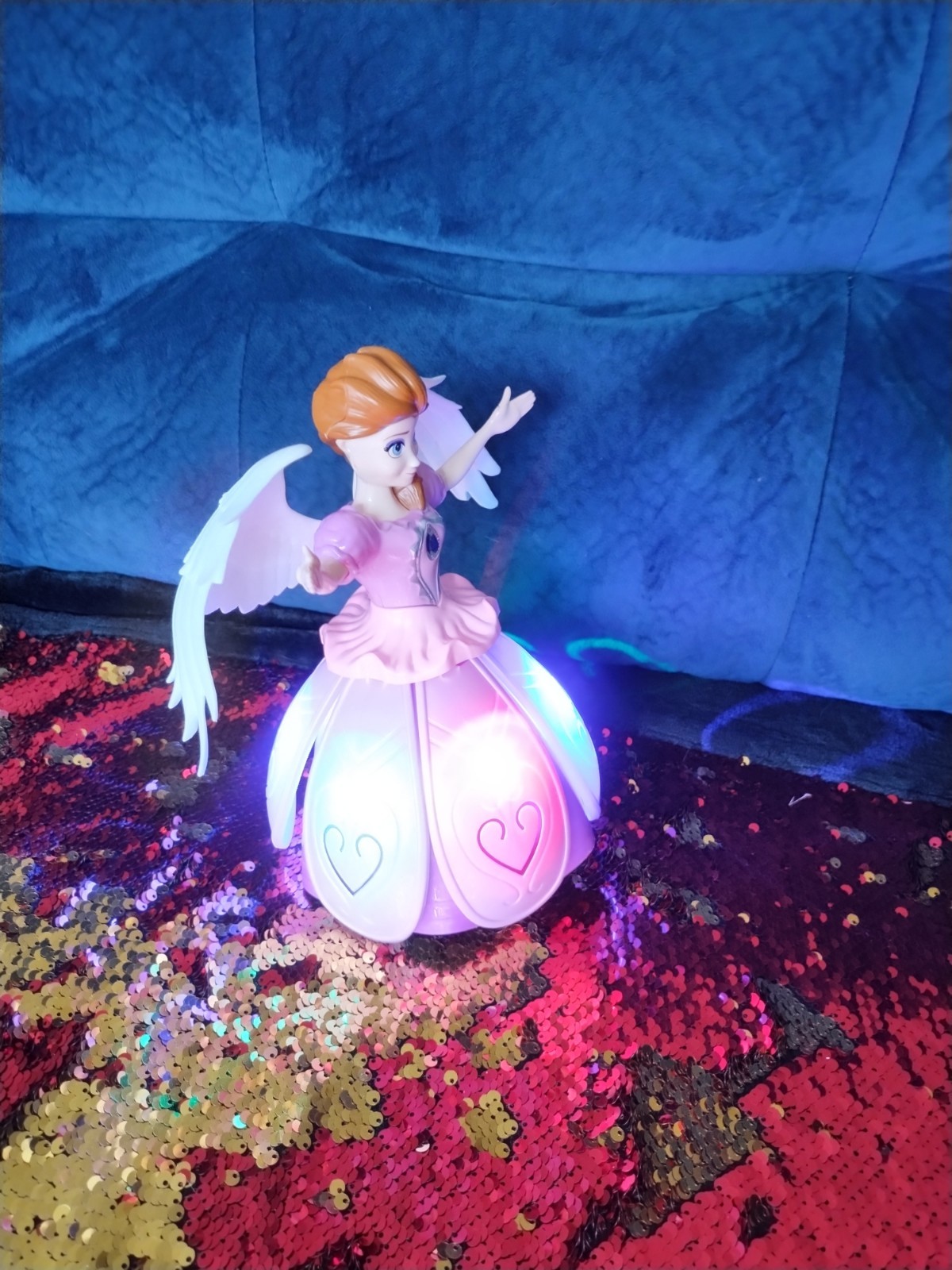 Dancing Angel Lighting Music Rotate Beautiful Doll Robot Toy Best Gift For Girls