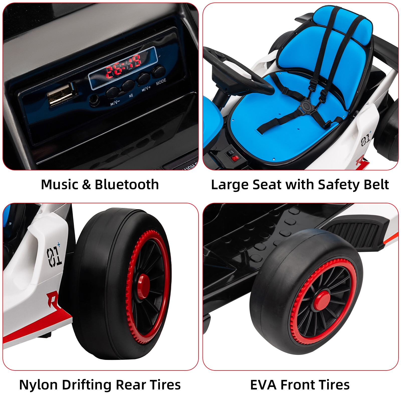 Kids Go Kart 24V, Electric Drift Kart With 2x150W Strong Motors for Boys Girls
