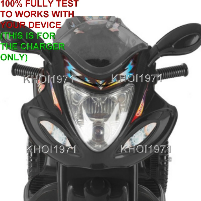 WALL charger AC adapter FOR =02F QVC Lil RIDER Trike motorcycle 3-WHEEL ride on