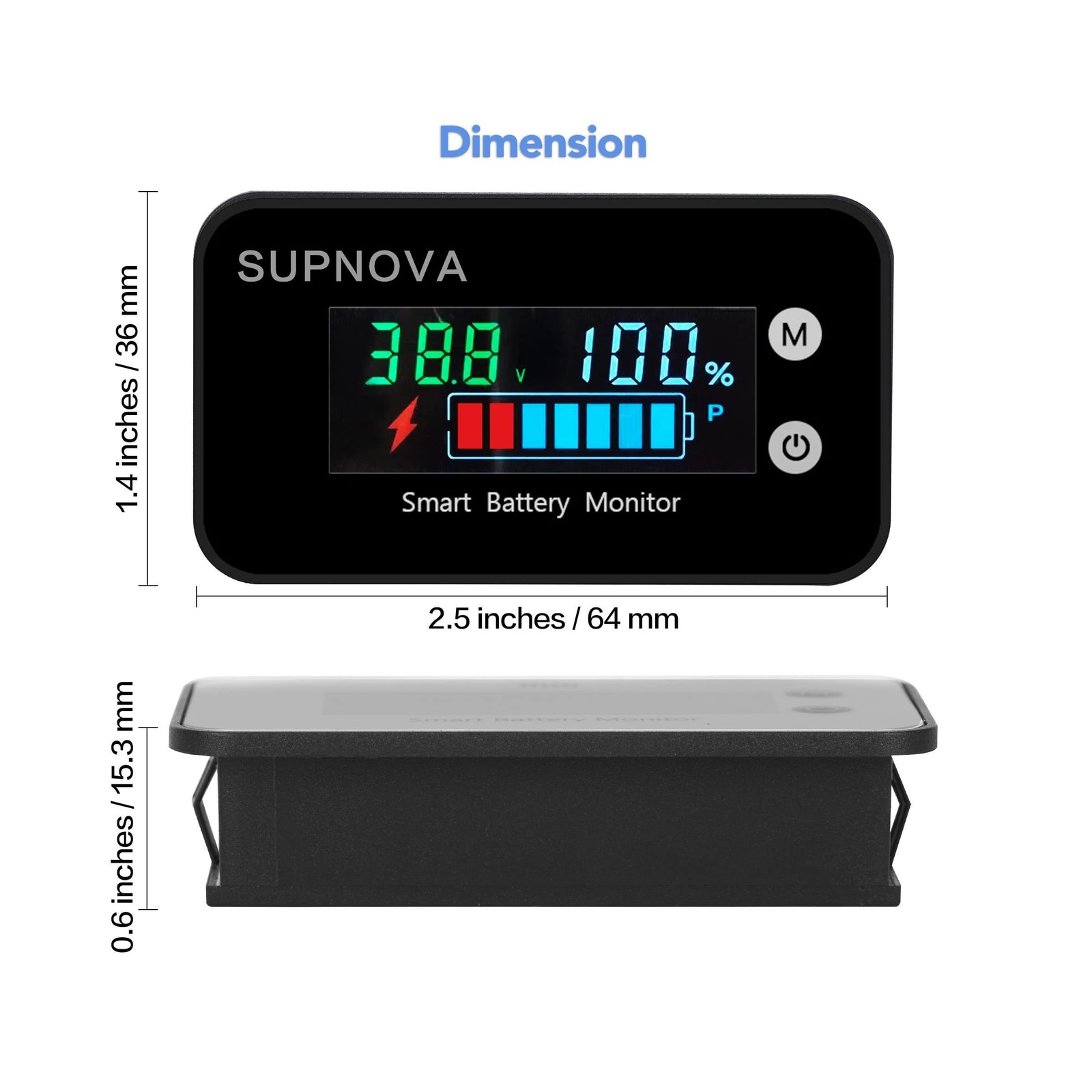 Battery Monitor12v 24v 36v 48v 60v 72v,SUPNOVA Car,Golf cart Battery Tester,D…