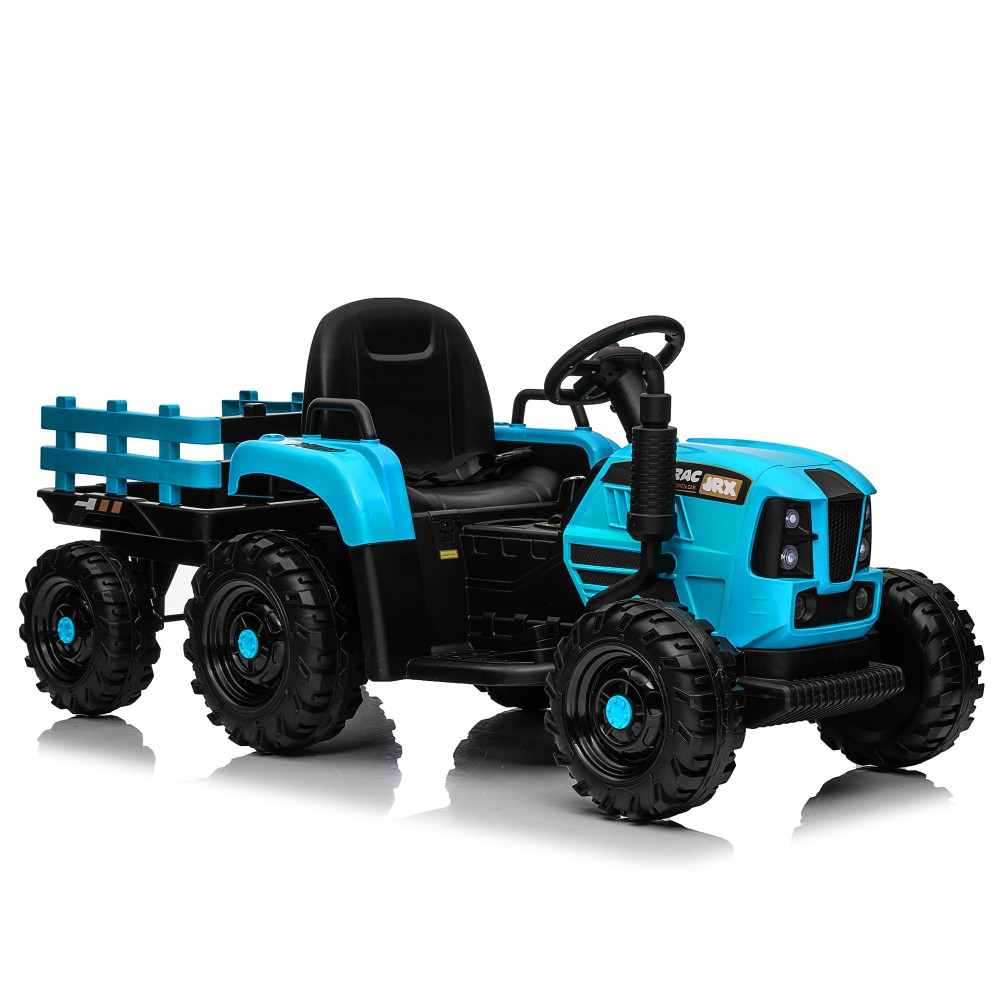24V 400W Electric Ride on Tractor with Trailer Remote Control for Kids speedadju