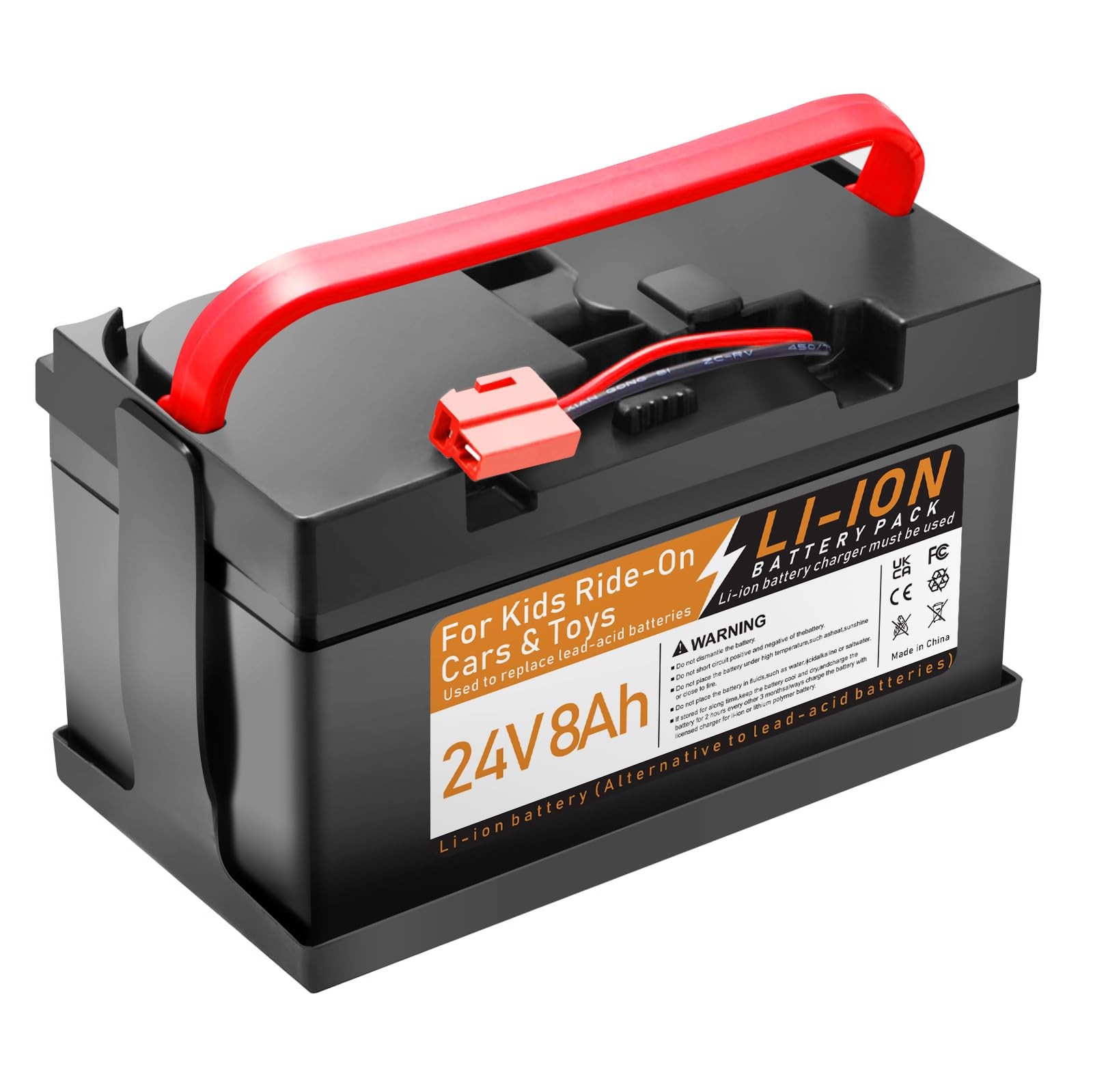 Tnvodejo 24V Lithium Battery 8Ah for Huffy Torex UTVs & Ride-On Cars – New!