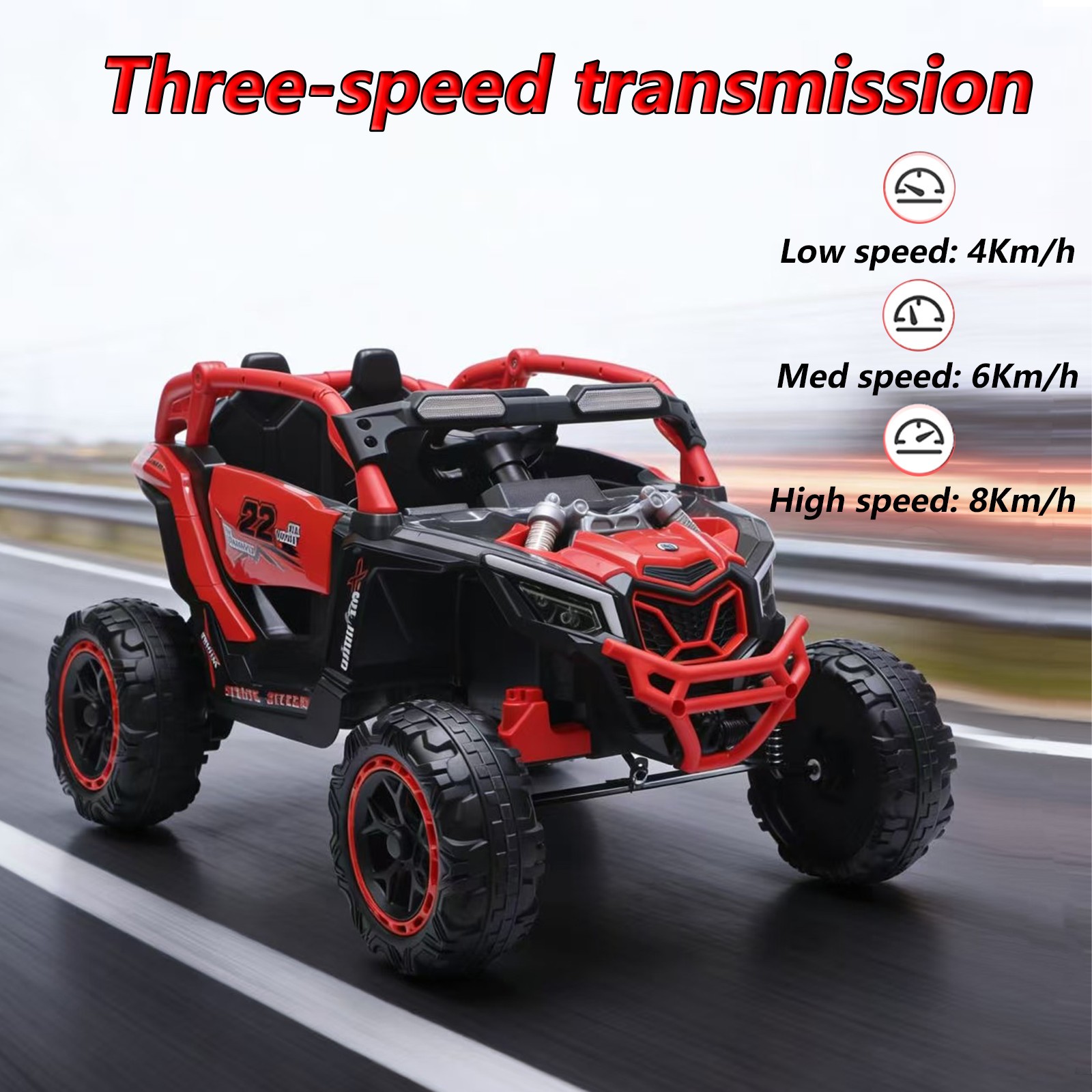 2 Seaters Ride on UTV 24V 400W Kids Electric Car Truck with Remote Music Light
