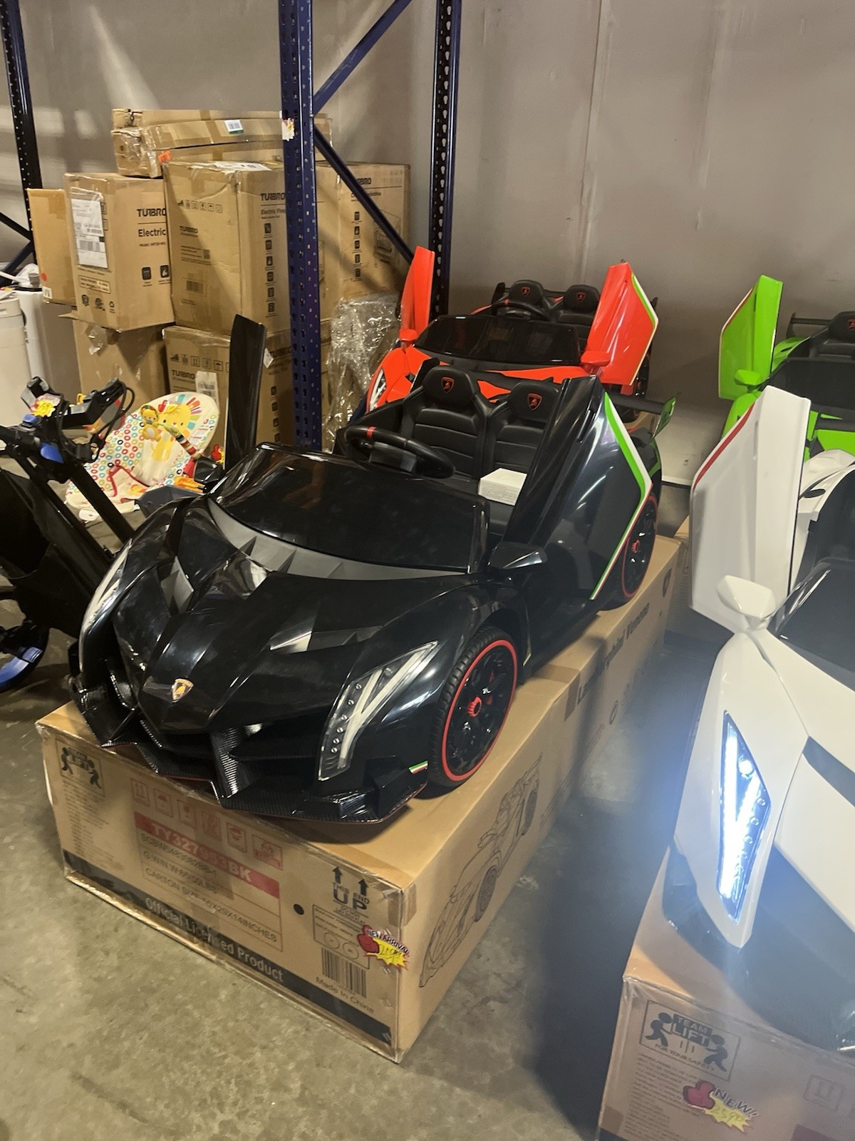 Lamborghini 2-Seater Battery Powered Ride-On Car w/ LED Lights Ages 3-7