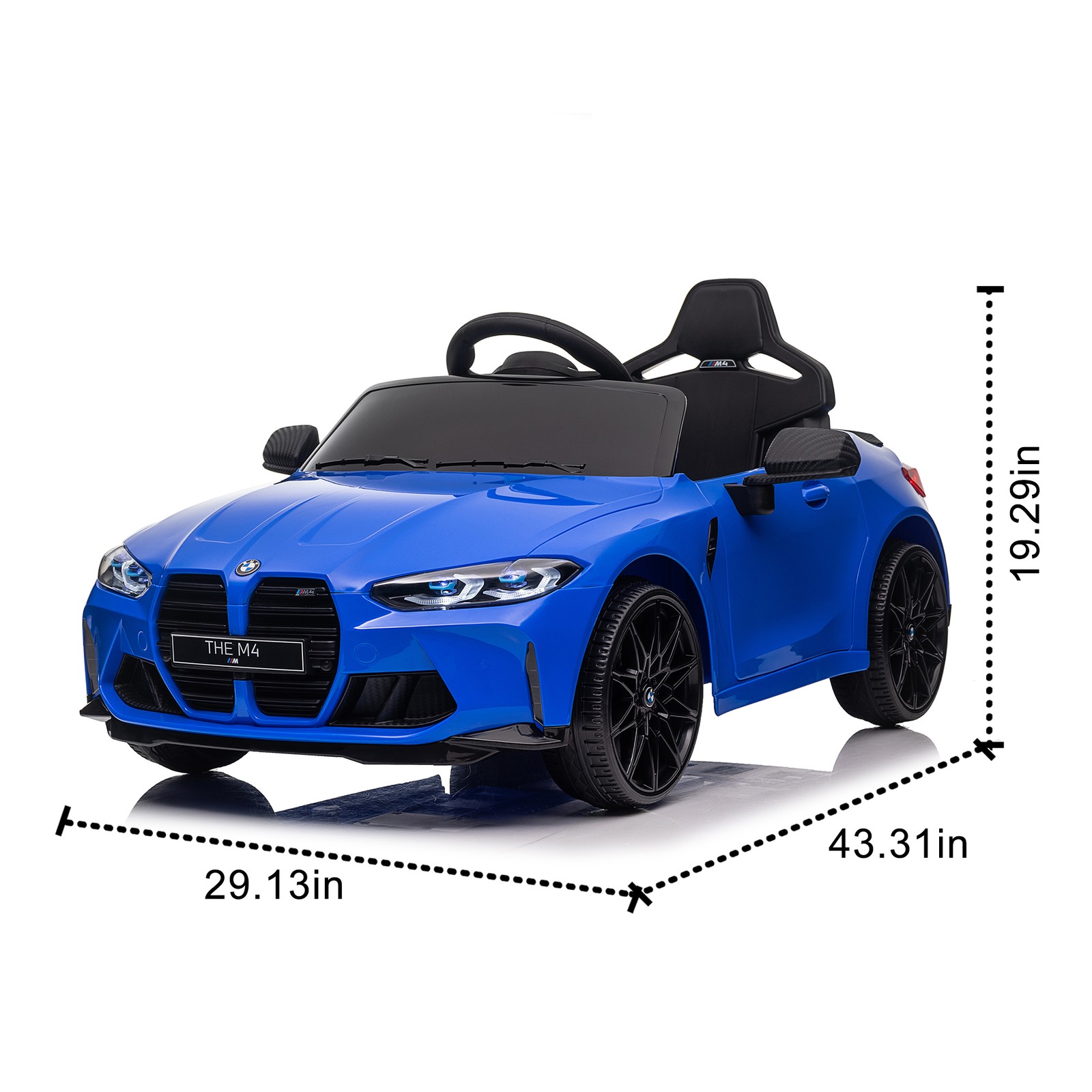 Licensed BMW M4 Electric Ride-On Car 12V W/Parents Remote Control for Kids