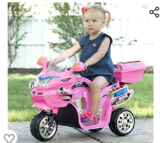 Lil’ Rider Electric Motorcycle for Kids – 3-Wheel Battery Powered Motorbike f…