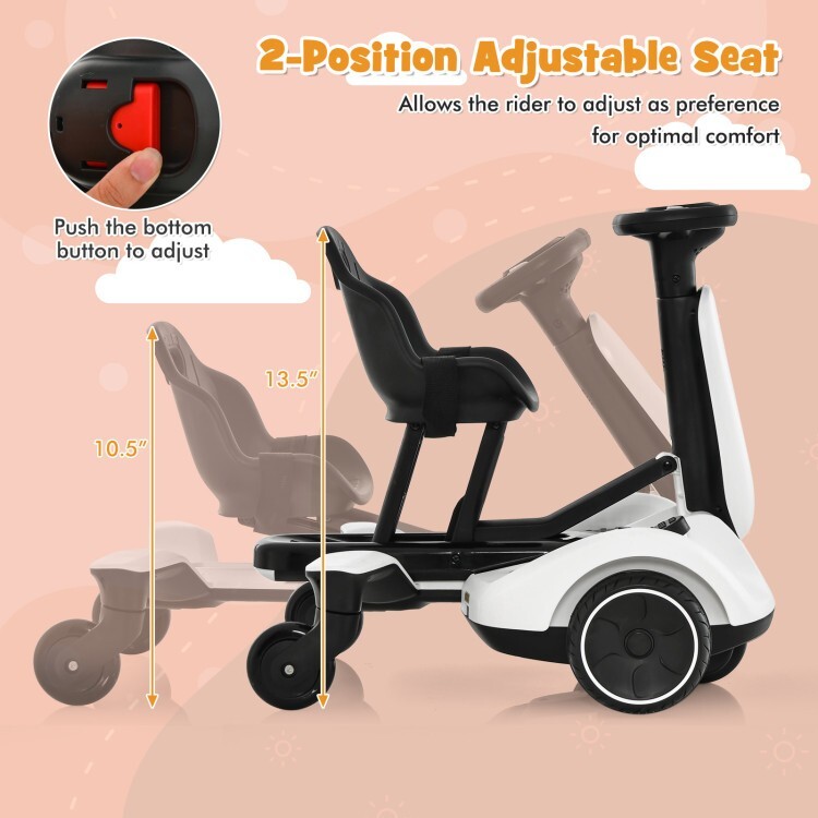 6V Battery Kids Ride on Electric Drift Car w/360° Spin and 2 Adjustable Heights