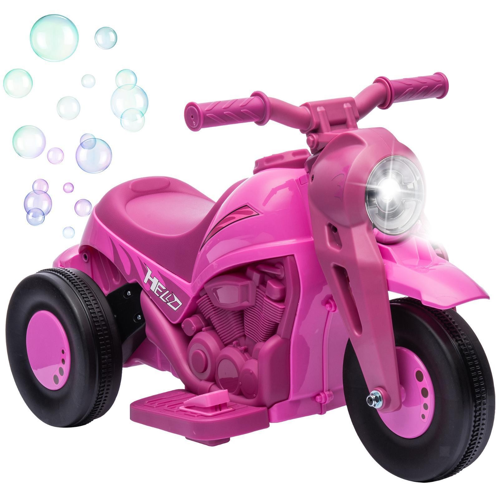Ride on Bubble Car, 6V Kids Motorcycle, 3 Wheeled 2 MPH Electric Motorbike for