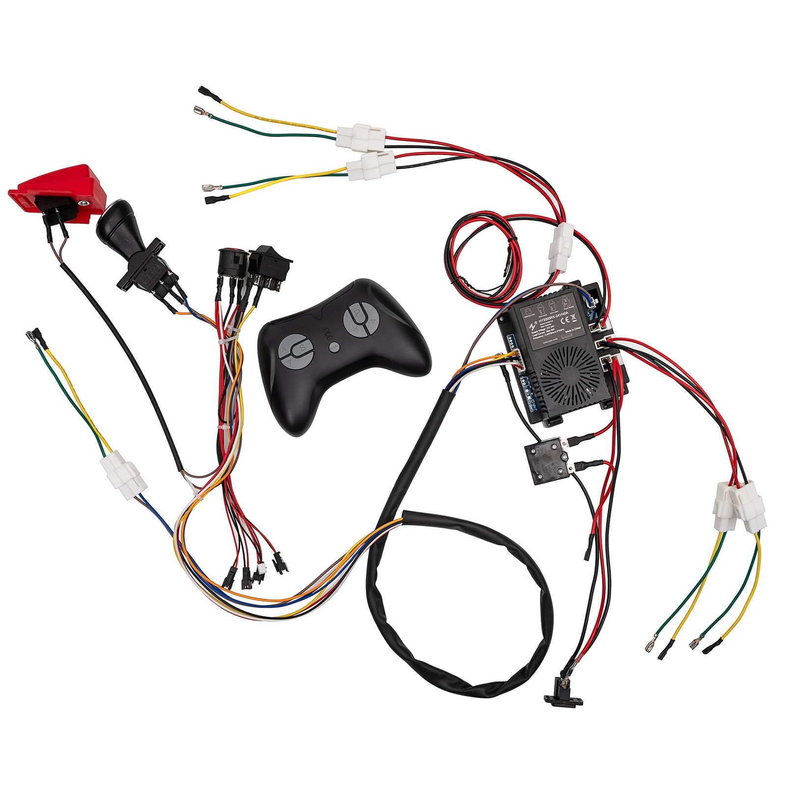 FULIHUAPOW 24 Volt DIY Wires Harness Conversion Kit for Kid’s Ride On Black