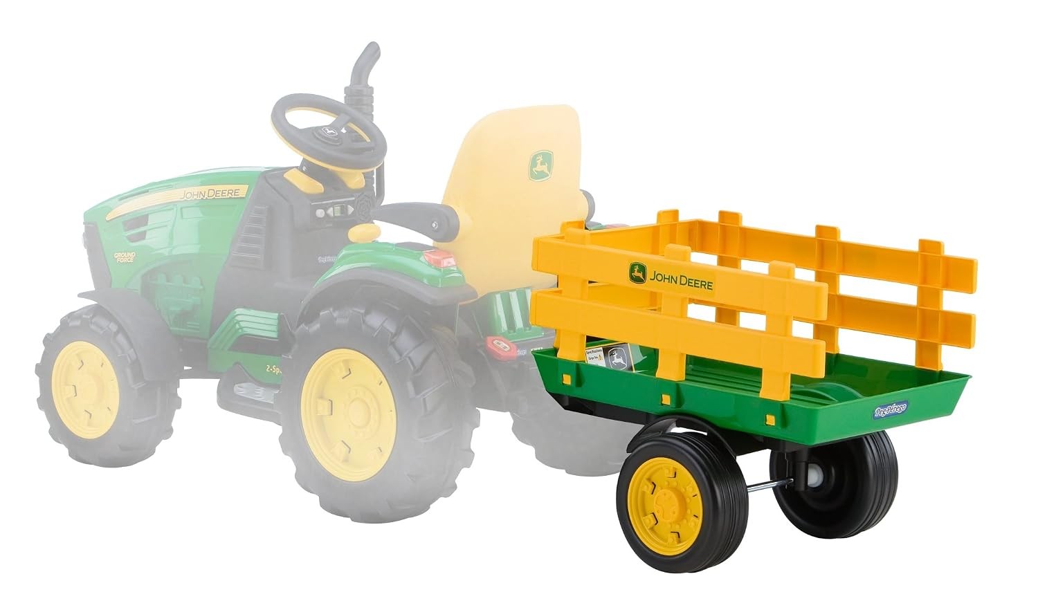 Extra Large Peg Perego John Deere Stake Side Trailer Accessory Volt Tractor