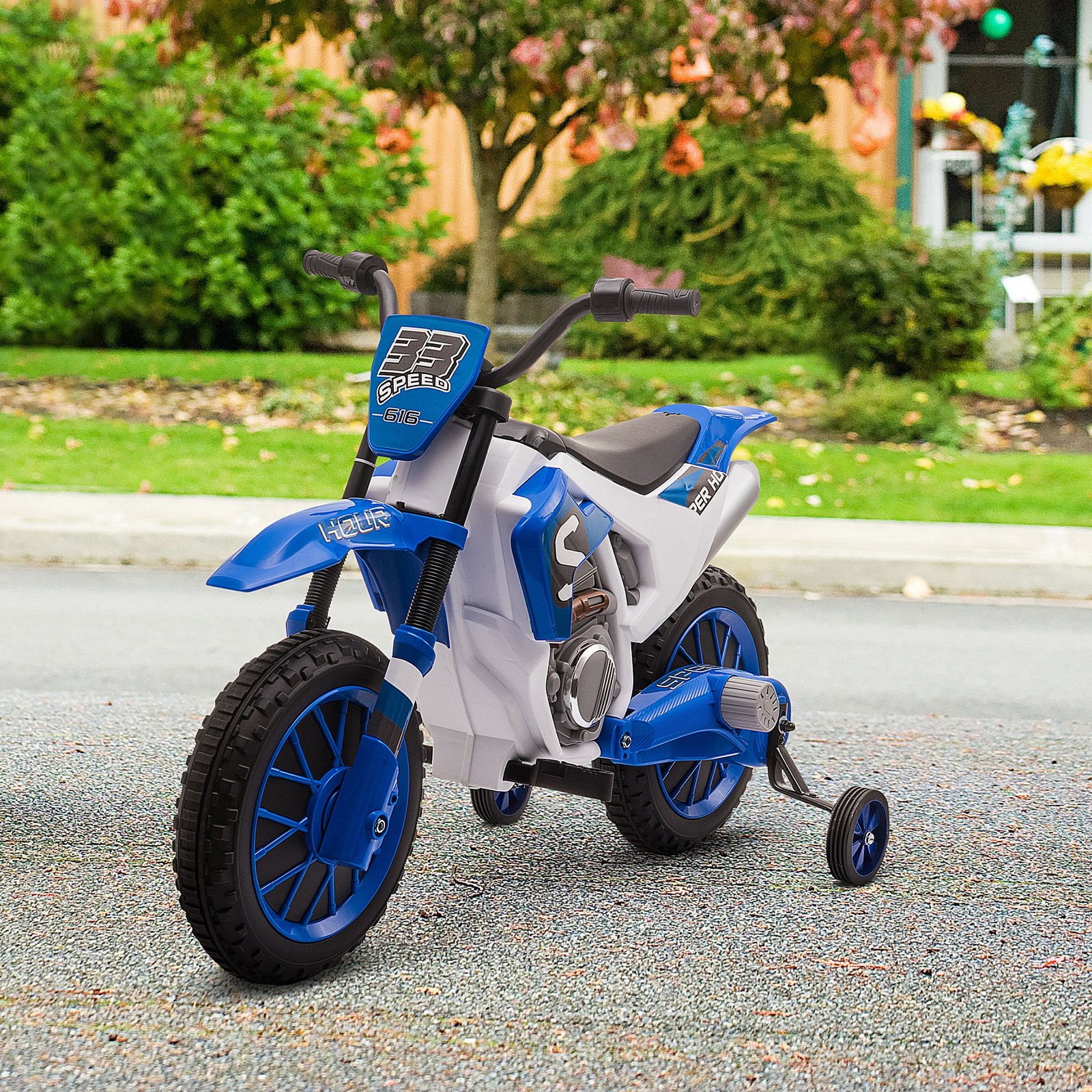 12V Kids Motorcycle Off Road Electric Motor Bike, Blue
