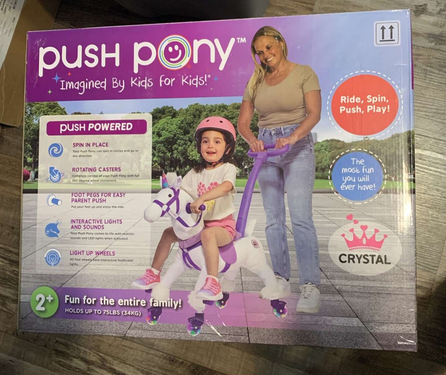 Power Pony Push Riding Toy – Crystal Ages 2 And Up Brand New