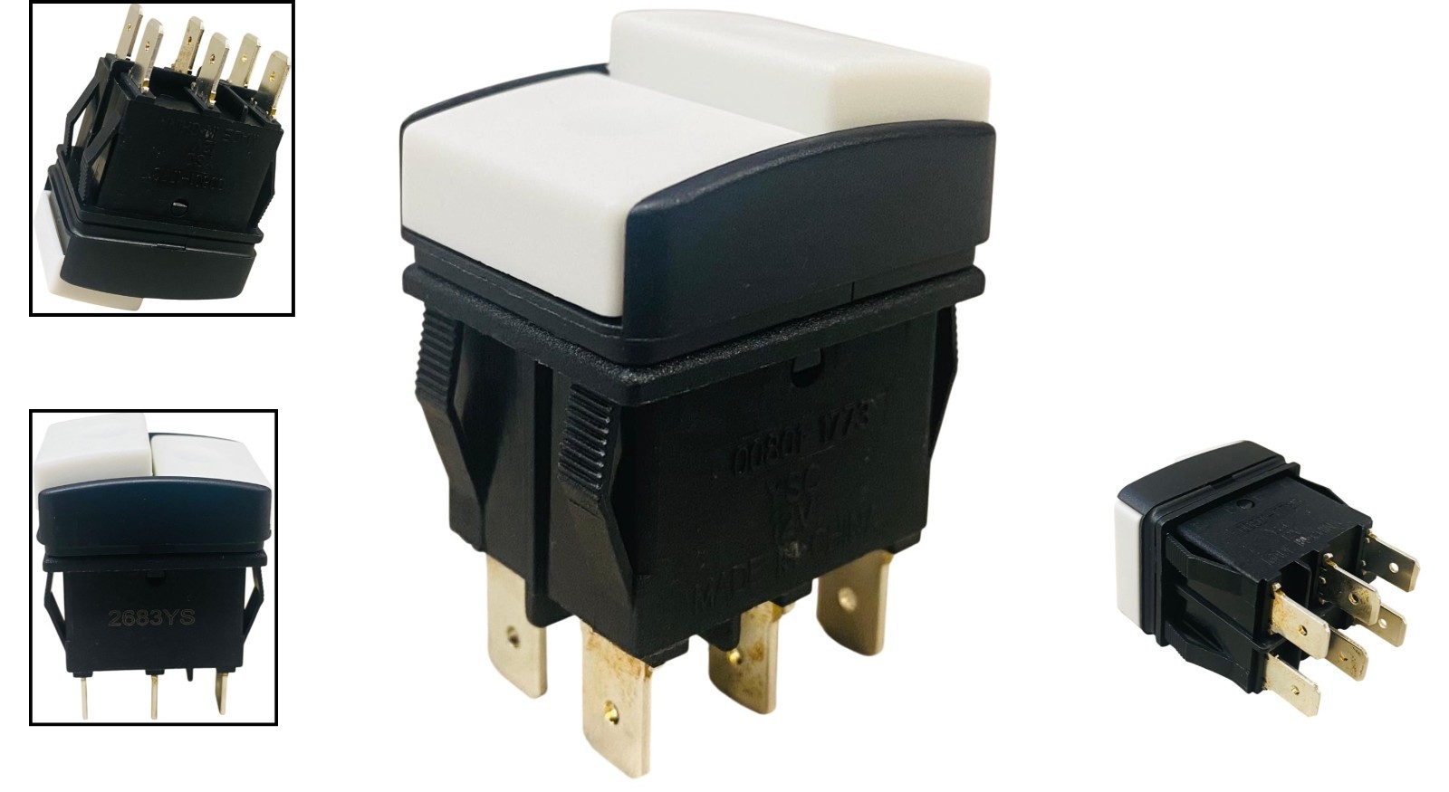Easy Install Forward/Reverse Push Button Switch – Plastic, 1A, 27.22g Weight