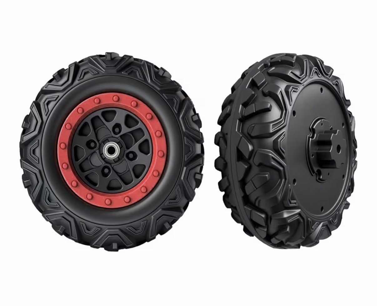 2 Pack 30CM/11.8” PU Solid EVA Foam Tire for Power Wheels,1.2CM/0.47in Apert…