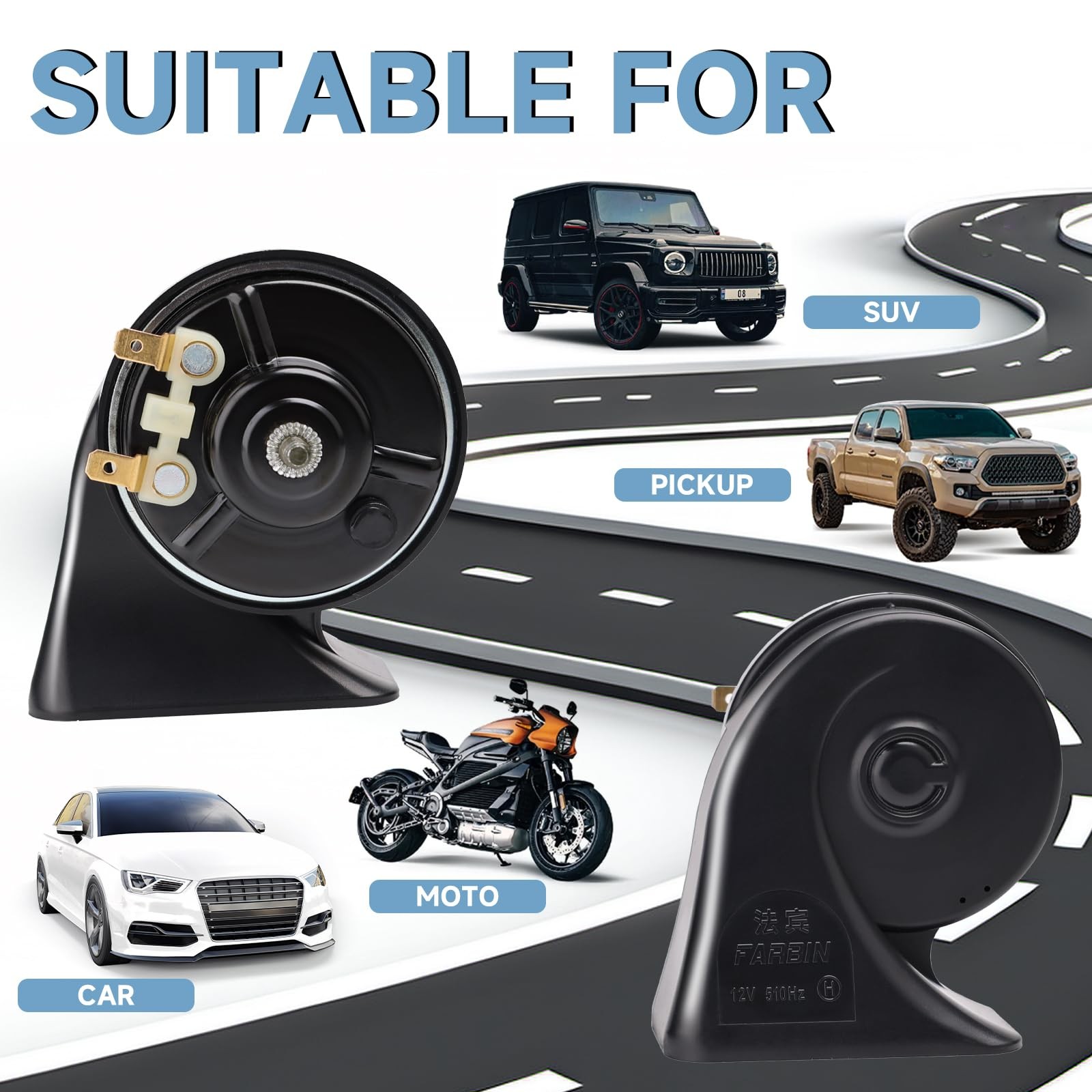 Car Horn Kit with Button Waterproof 12V Super Loud Train Horns Electric Truck…