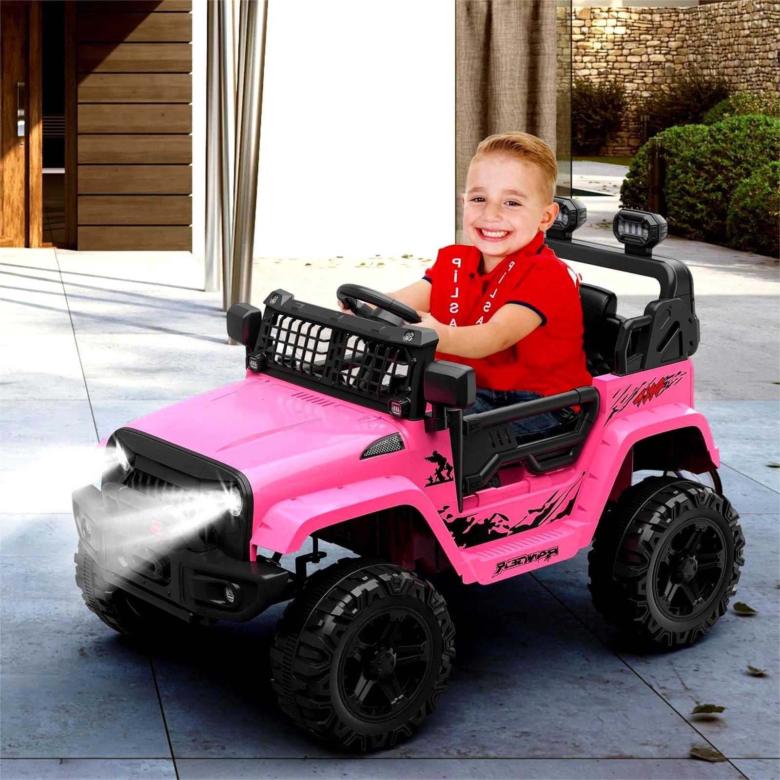 12V Ride on Car Electric Vehicles Kid Truck W/ Remote Control Spring Suspension