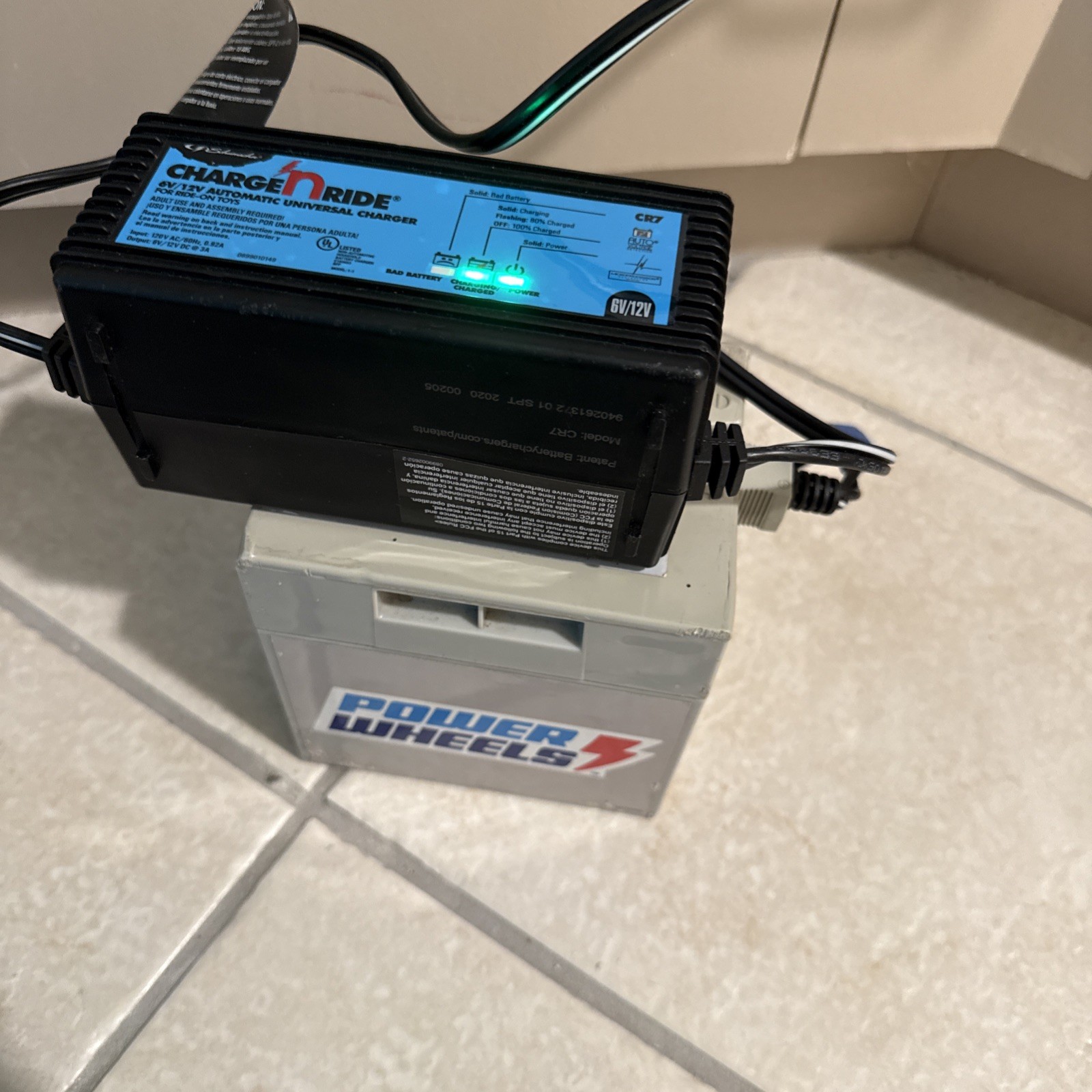 Power Wheels 12V 12Ah Battery Model 1001175653 with Charger