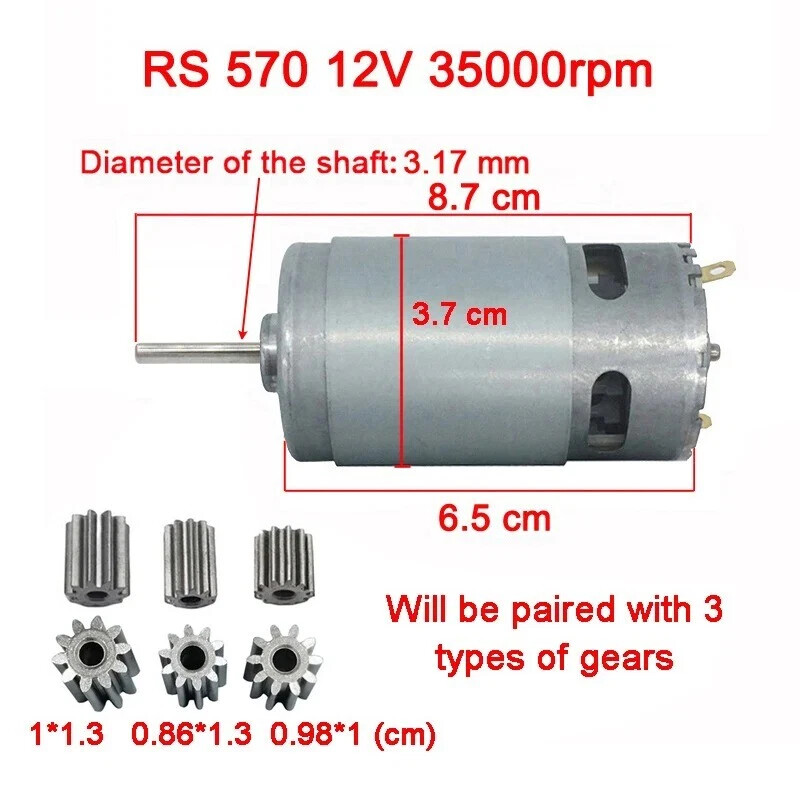 555 24V Motors For Children Electric Car Toy DL 555-C 24V High Speed High Power