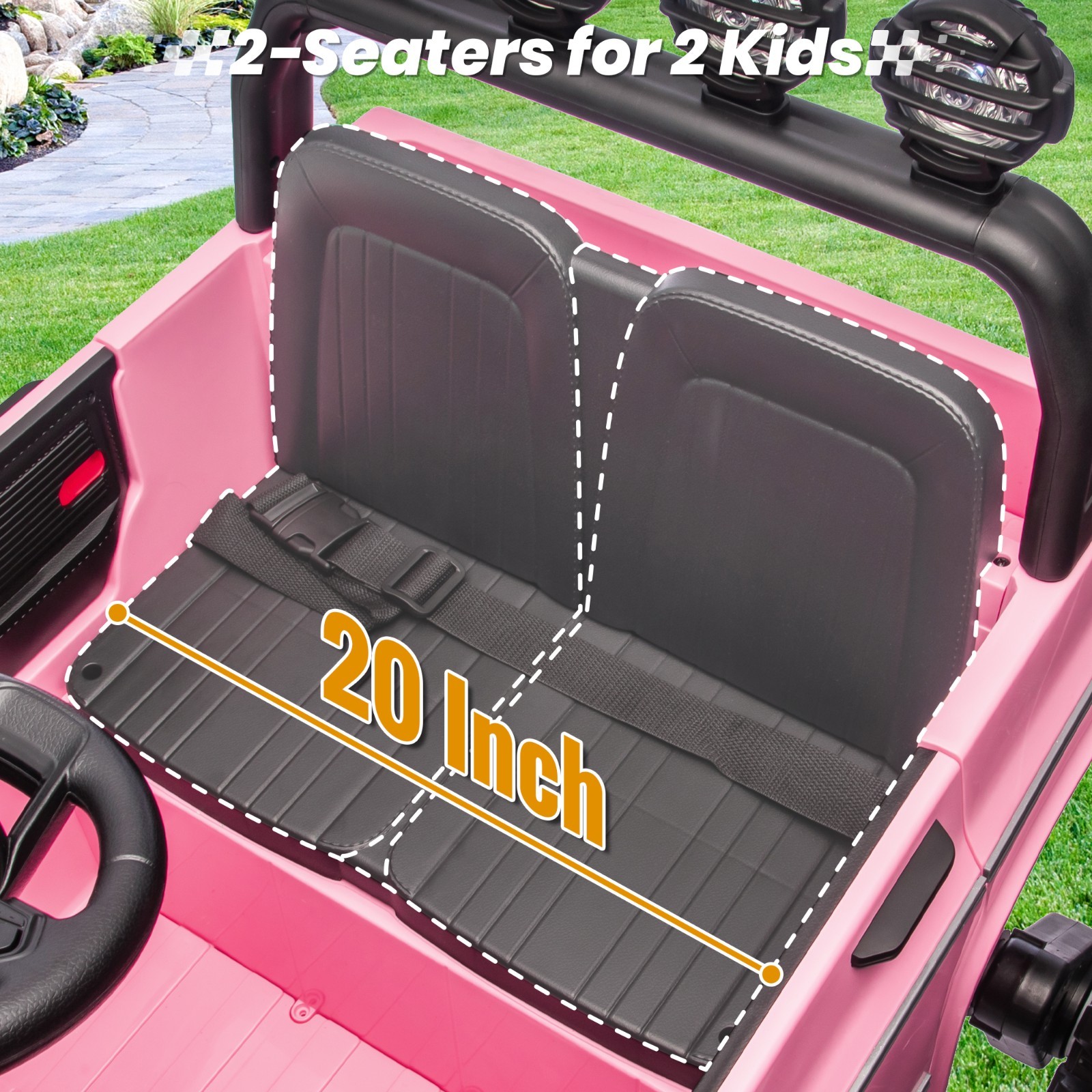 Chevrolet Cheyenne 24V Kids Electric Ride On Truck Remote Bluetooth USB LED Pink