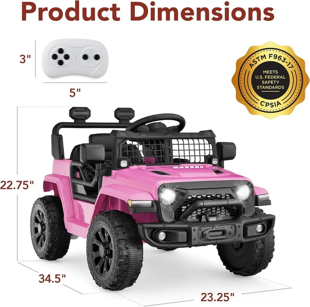 Carro Electrico Para Niños De 3 A 5 Años Montar Manejar Y Jugar Con Luces NUEVO