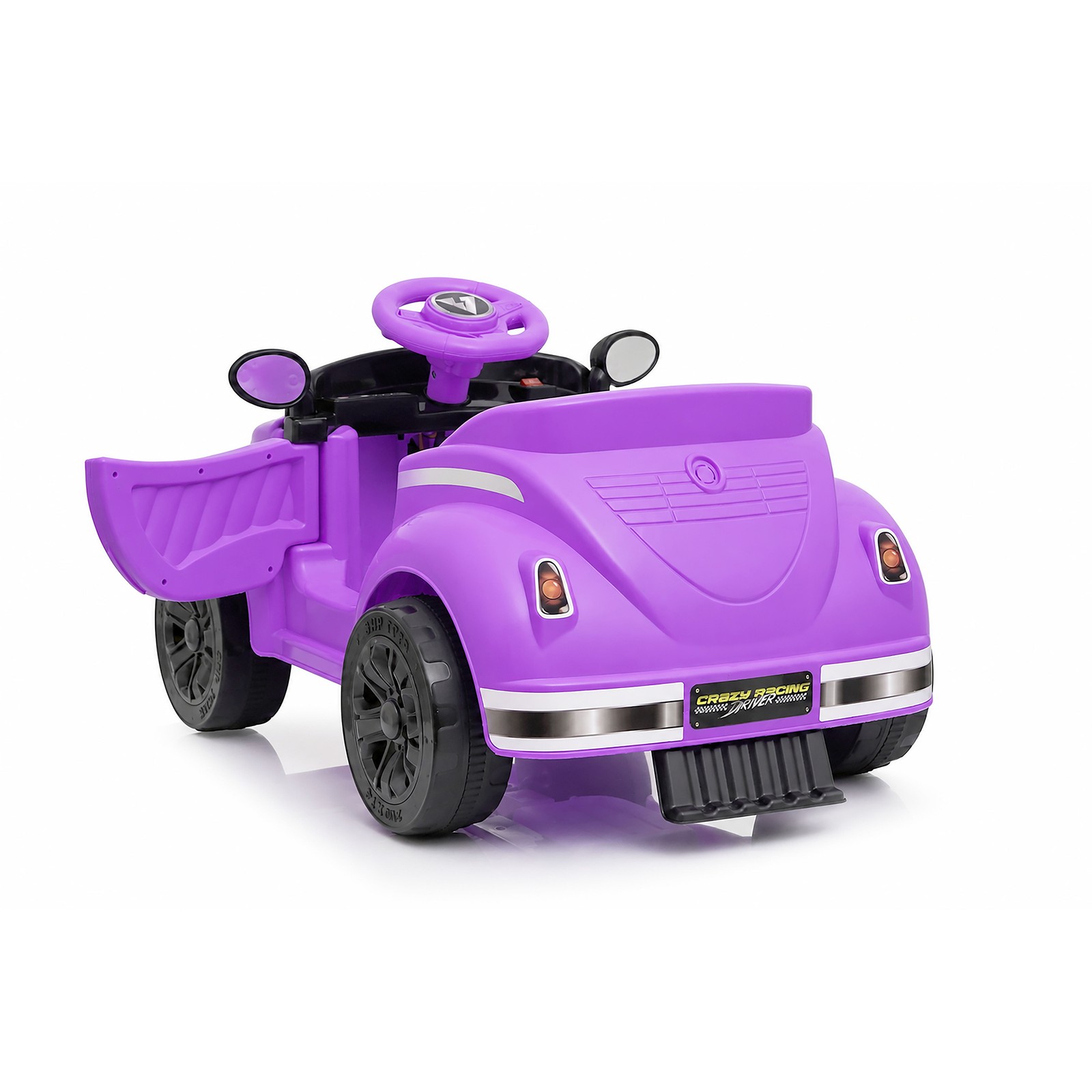 12V Kids Ride On Car Wheel LED USB & Bluetooth Suitable for Kids Aged 2-4 Purple