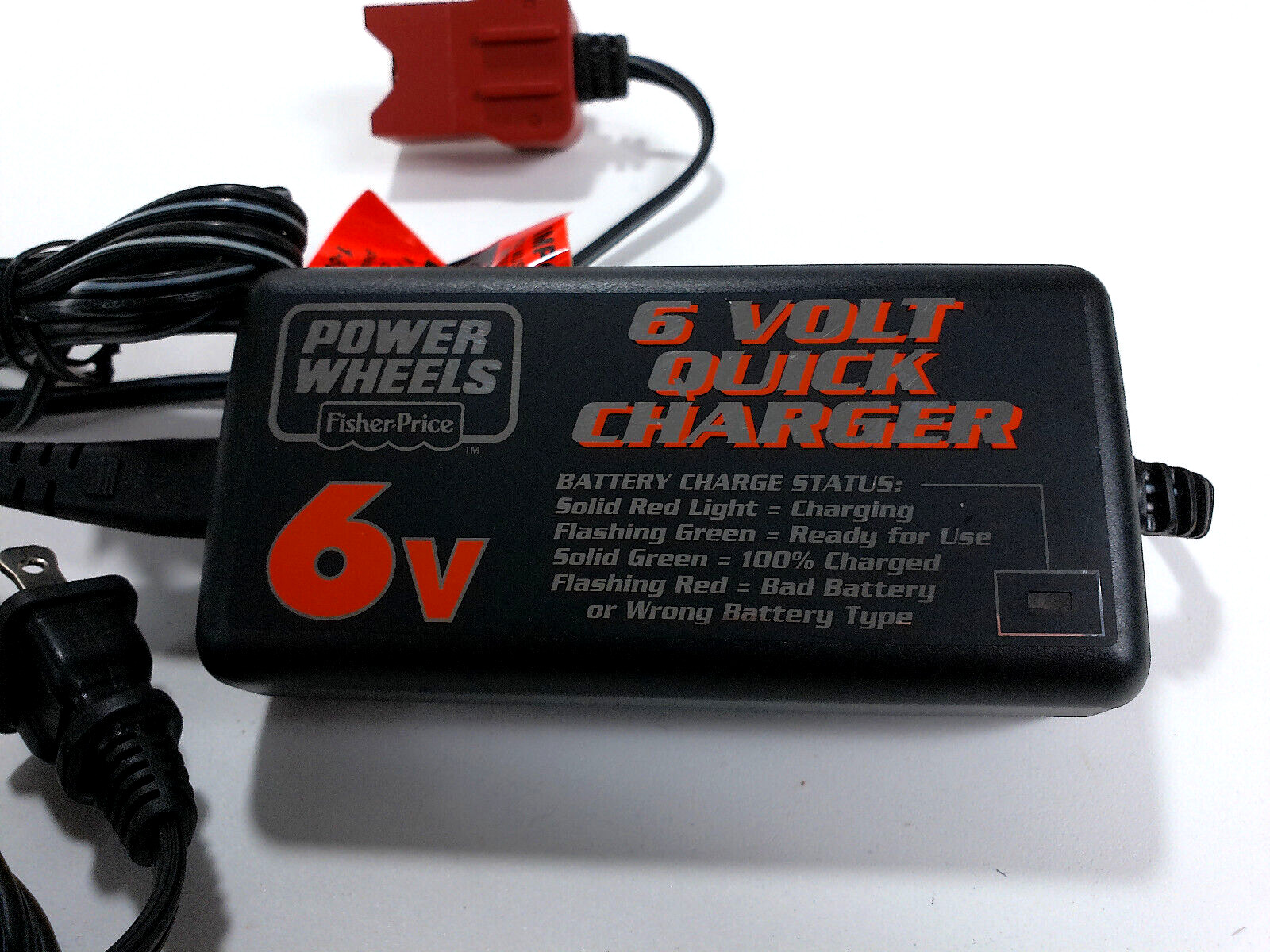 Fisher Price 6V Power Wheels 6 Volt Quick Charger Model 00801-1484 ( 6V 2.5A )