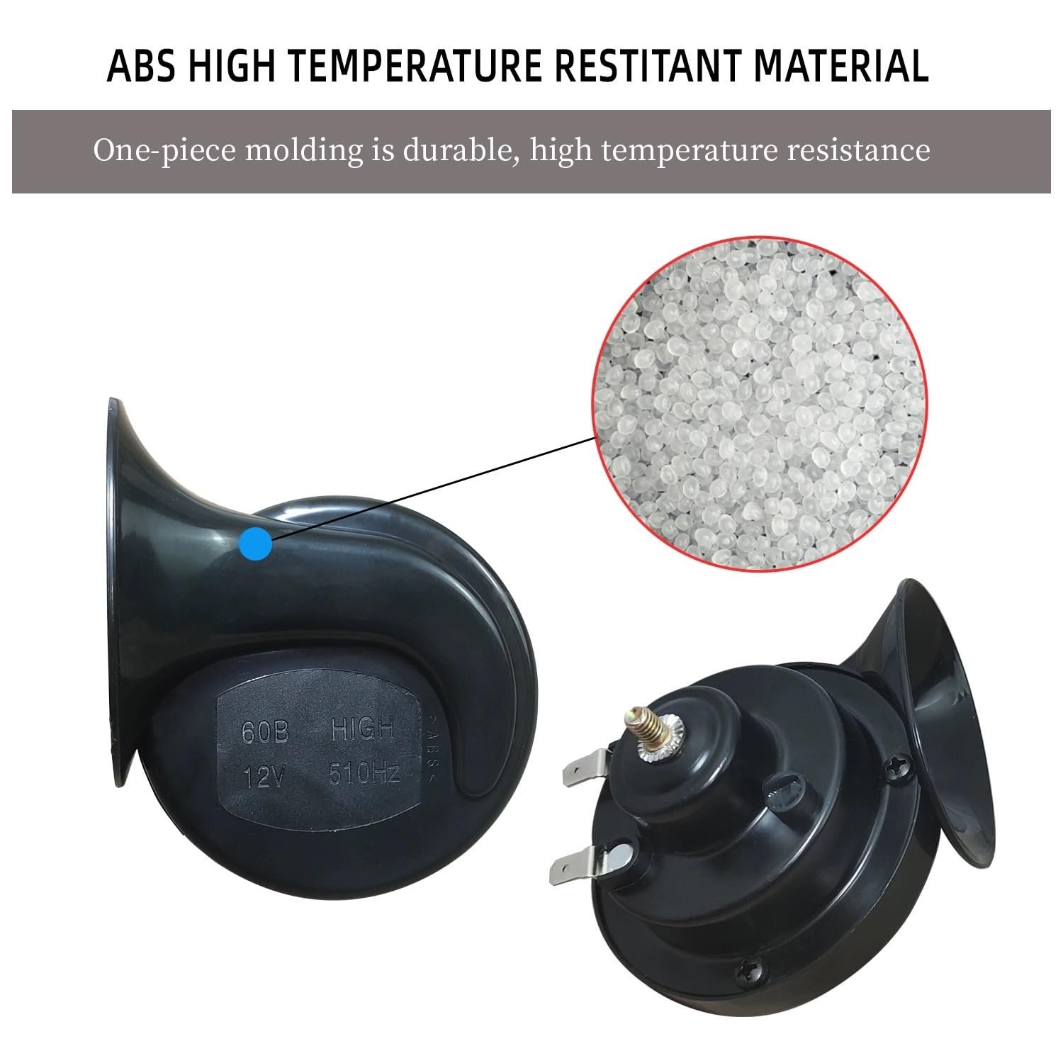 Ultra Loud 12V Car Horn Waterproof Electric Snail Kit Universal Replacement